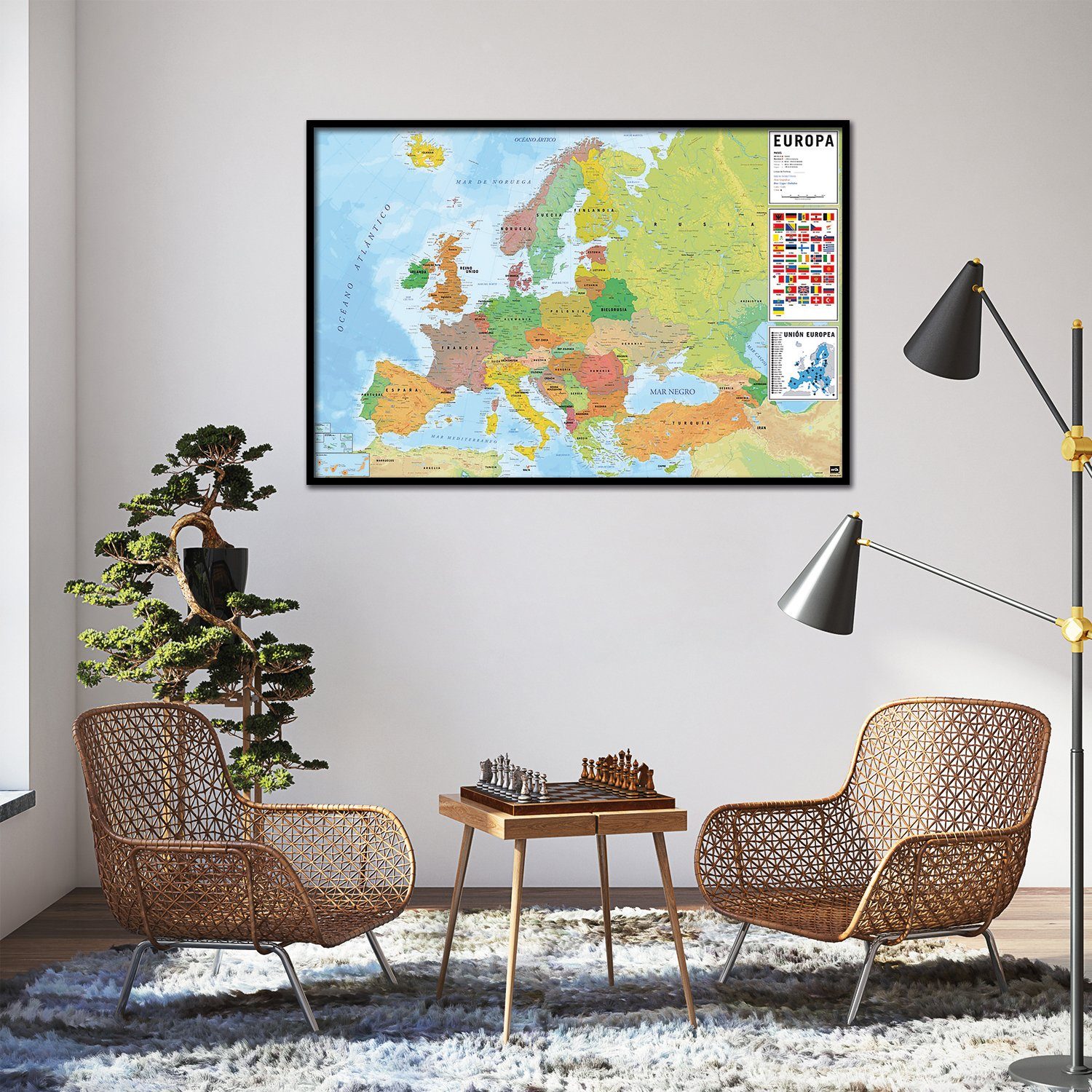 Grupo Erik Poster Europakarte Poster Flaggen günstig online kaufen