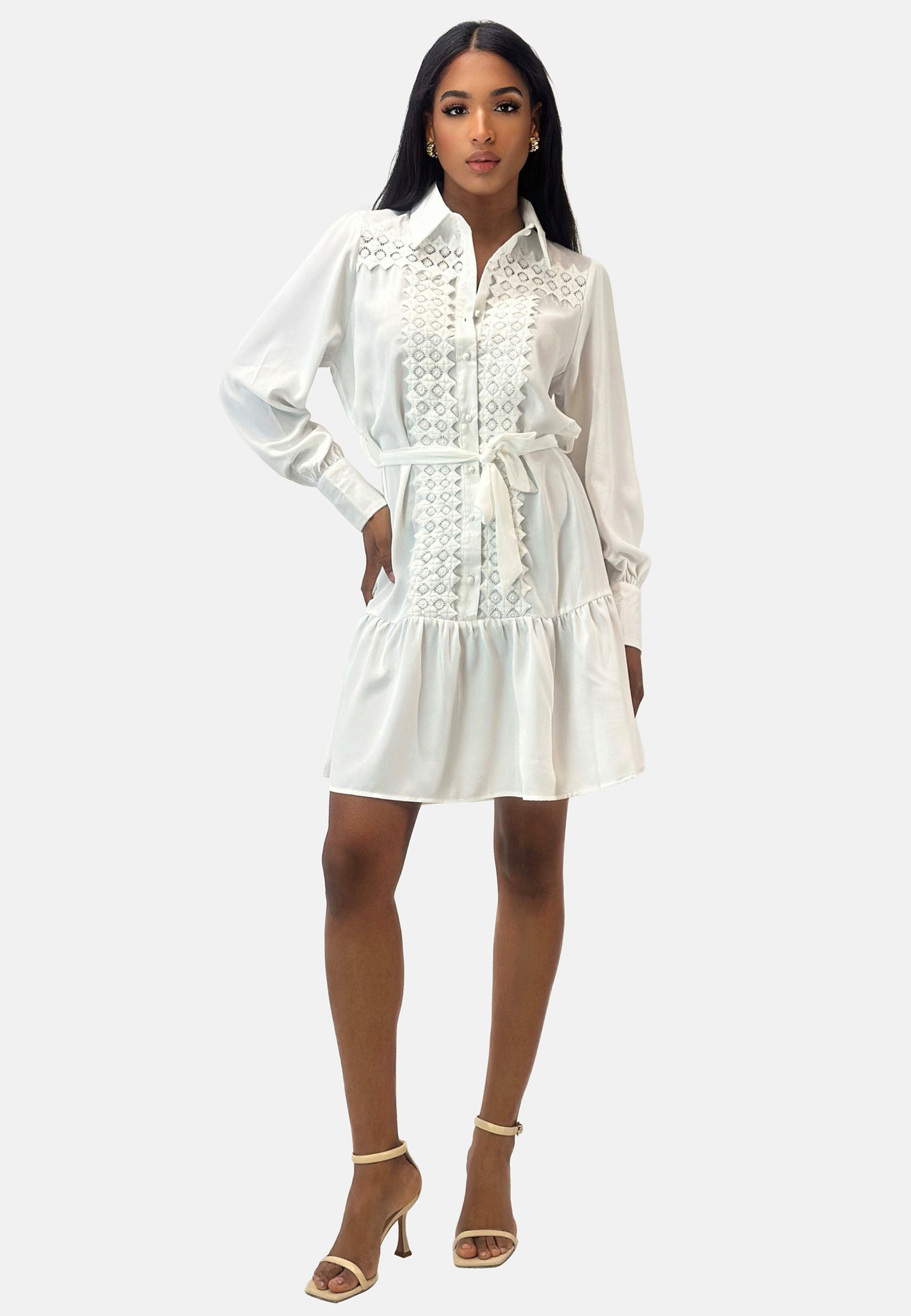 Elara Spitzenkleid Elara Damen Rüschenkleid (1-tlg) günstig online kaufen