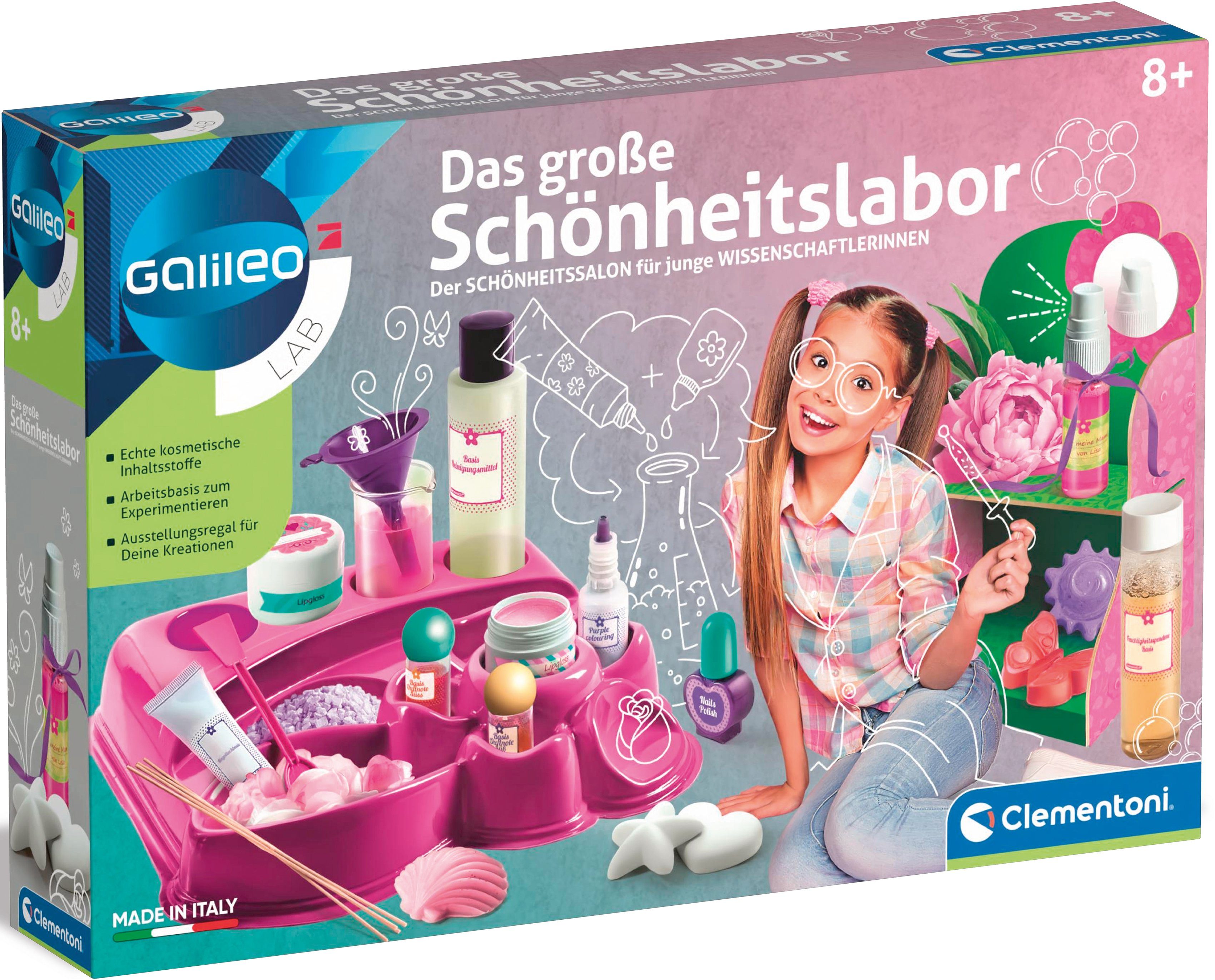 Clementoni® Experimentierkasten Galileo, Das große Schönheitslabor, Made in Europe