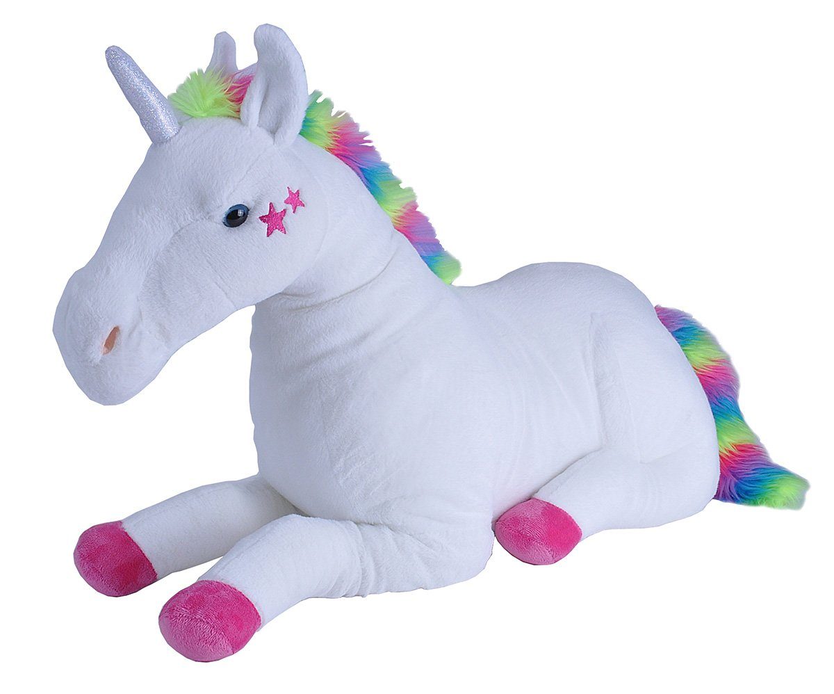 WILD REPUBLIC    Kuscheltier Wild Republic - Kuscheltier - Cuddlekins Jumbo - Einhorn White Stars