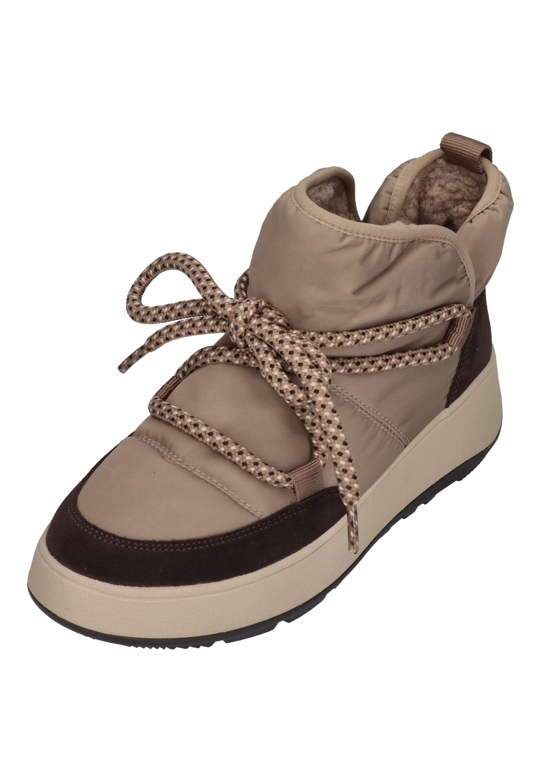 Fitflop F-MODE WATERRESISTANT BIOFLEECE MESH FLATFORM Stiefelette Taupe