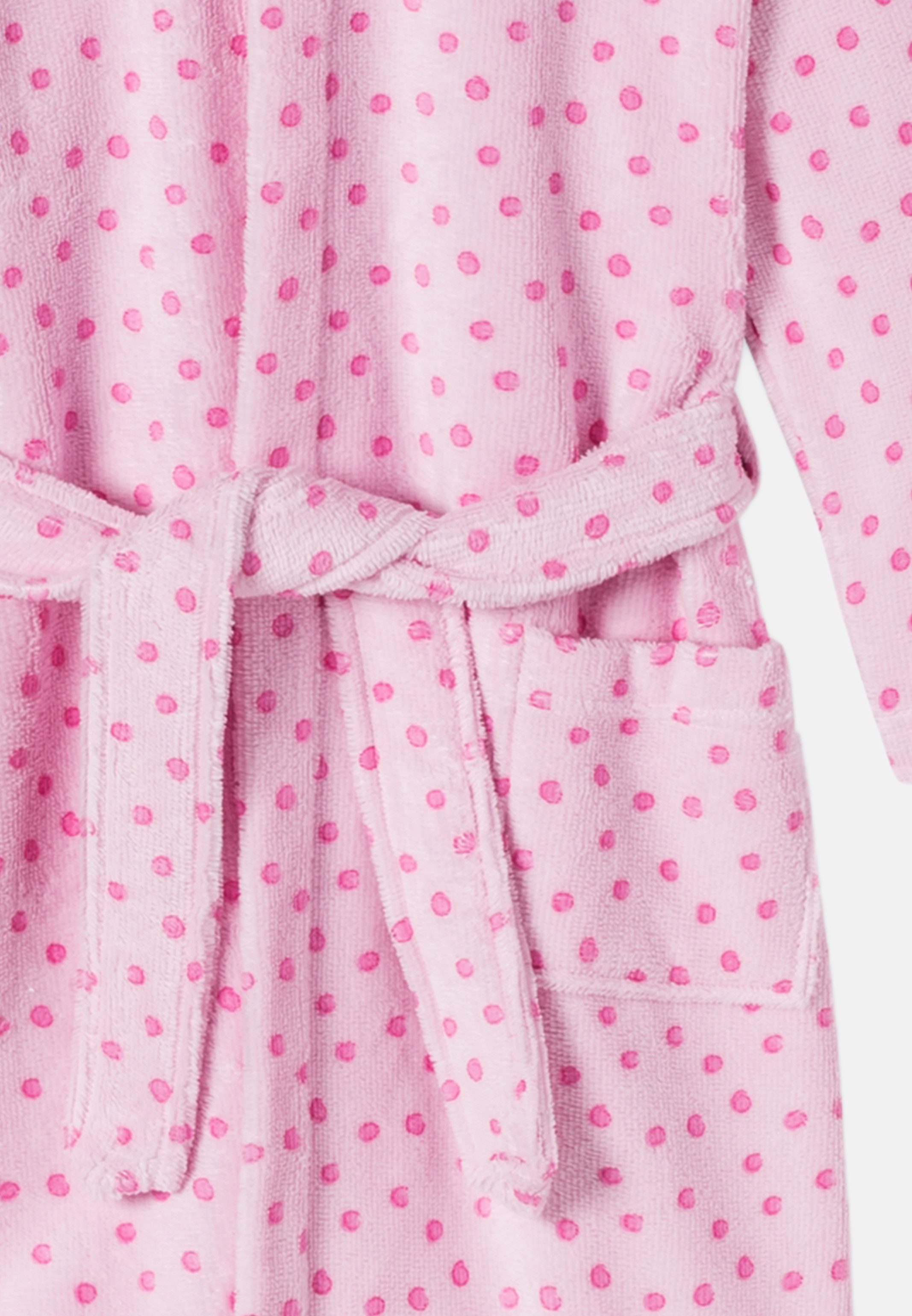 Schiesser Bademantel Kids Girls, Baumwolle, nicht relevant, Gürtel, Bademantel - Baumwolle - Weicher Velour für besten Tragekomfort