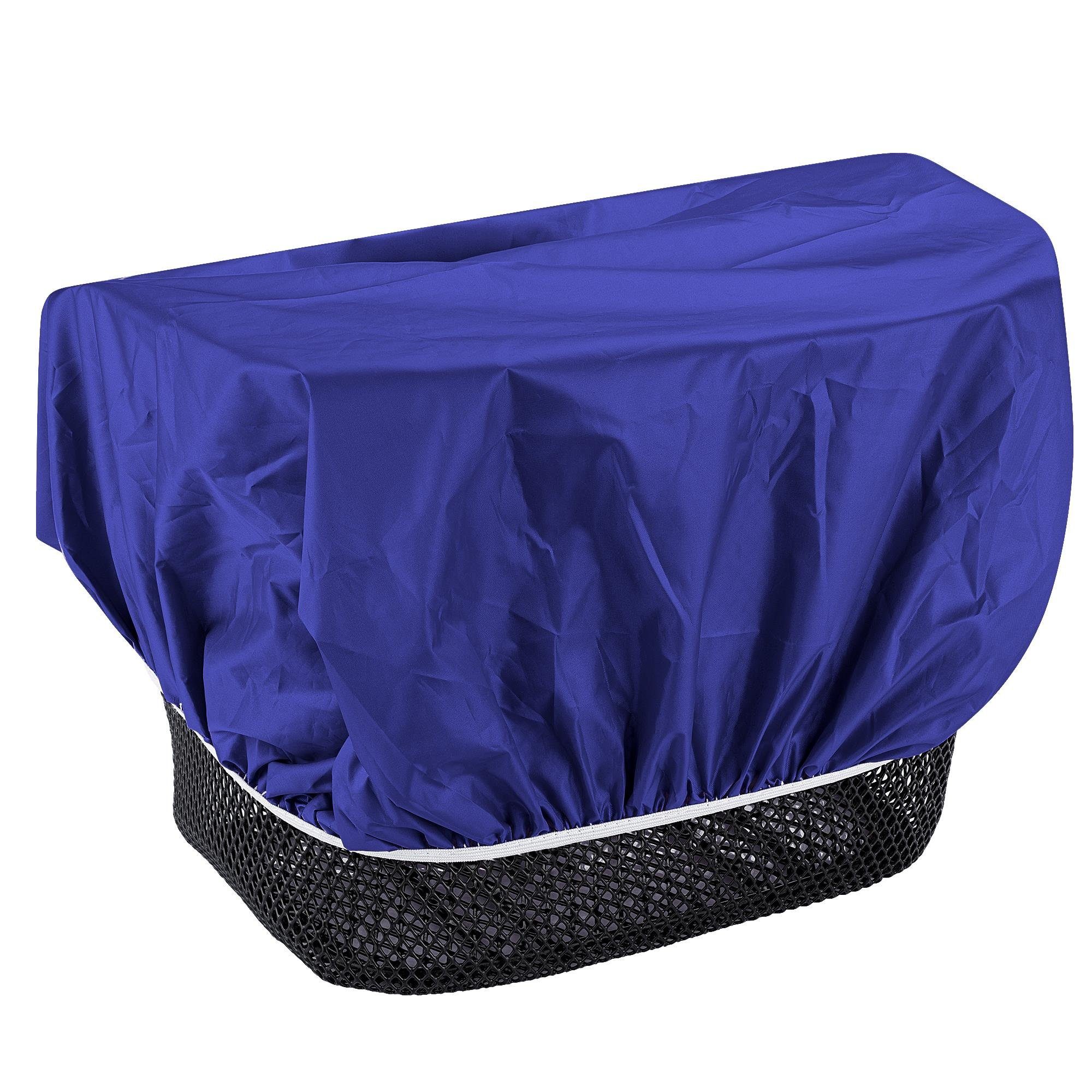 EAZY CASE Fahrradkorb Universal Regenschutz für Korb, Fahrradkorb Regenhülle für Körbe wasserabweisend Korbüberzug Blau