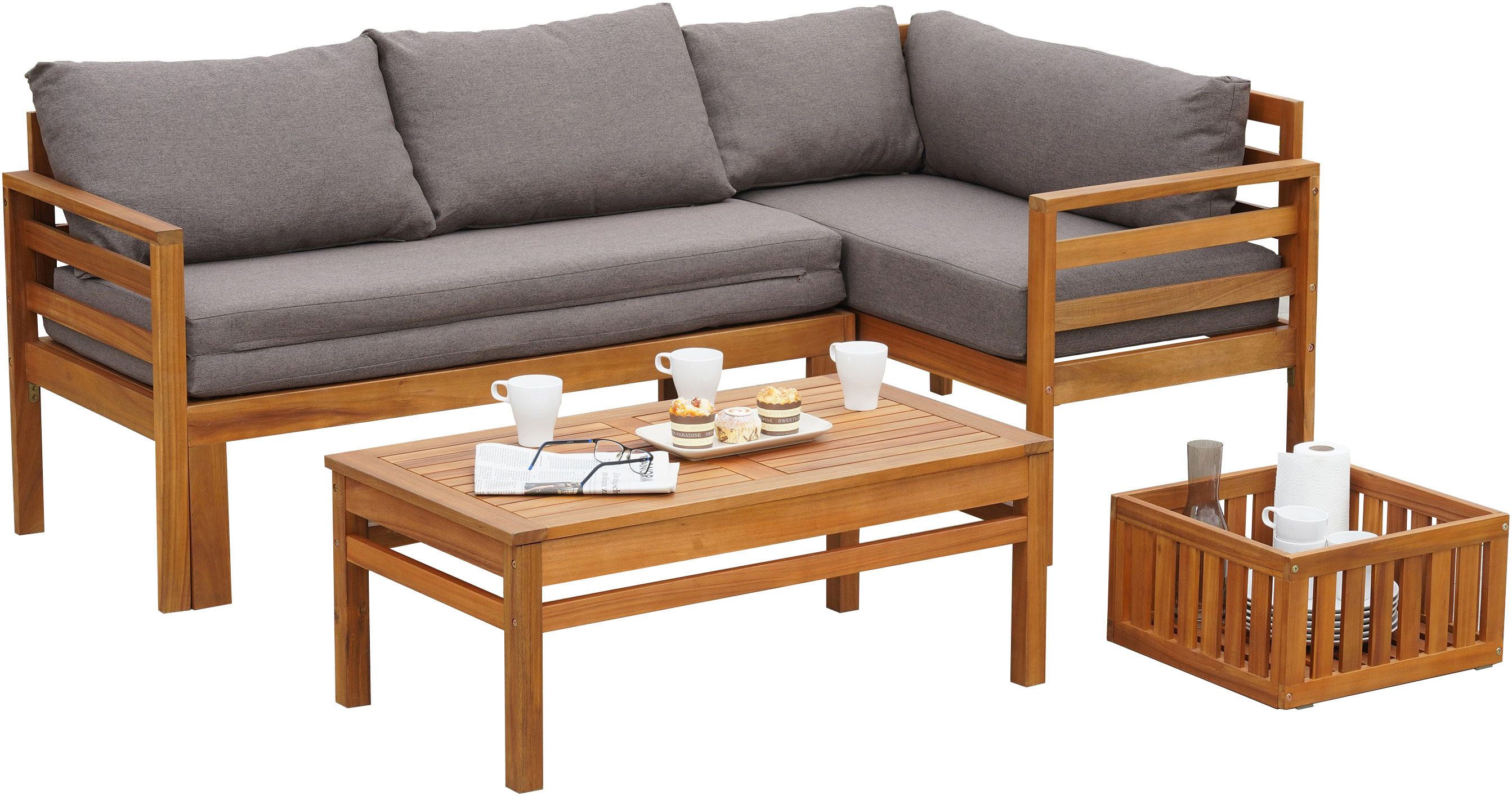 MERXX Gartenlounge-Set Brasilia, (9-tlg), inkl. Auflagen