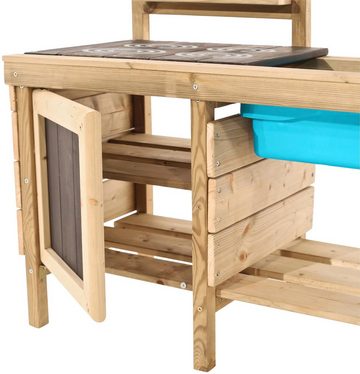 TP Toys Outdoor-Spielküche Deluxe Holz, mit Zubehör 40x136x96 cm