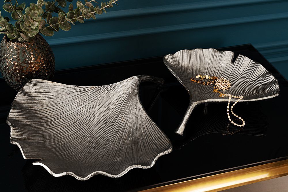 riess-ambiente Dekoschale GINKGO 42cm silber (Einzelartikel, 1 St), Wohnzim günstig online kaufen