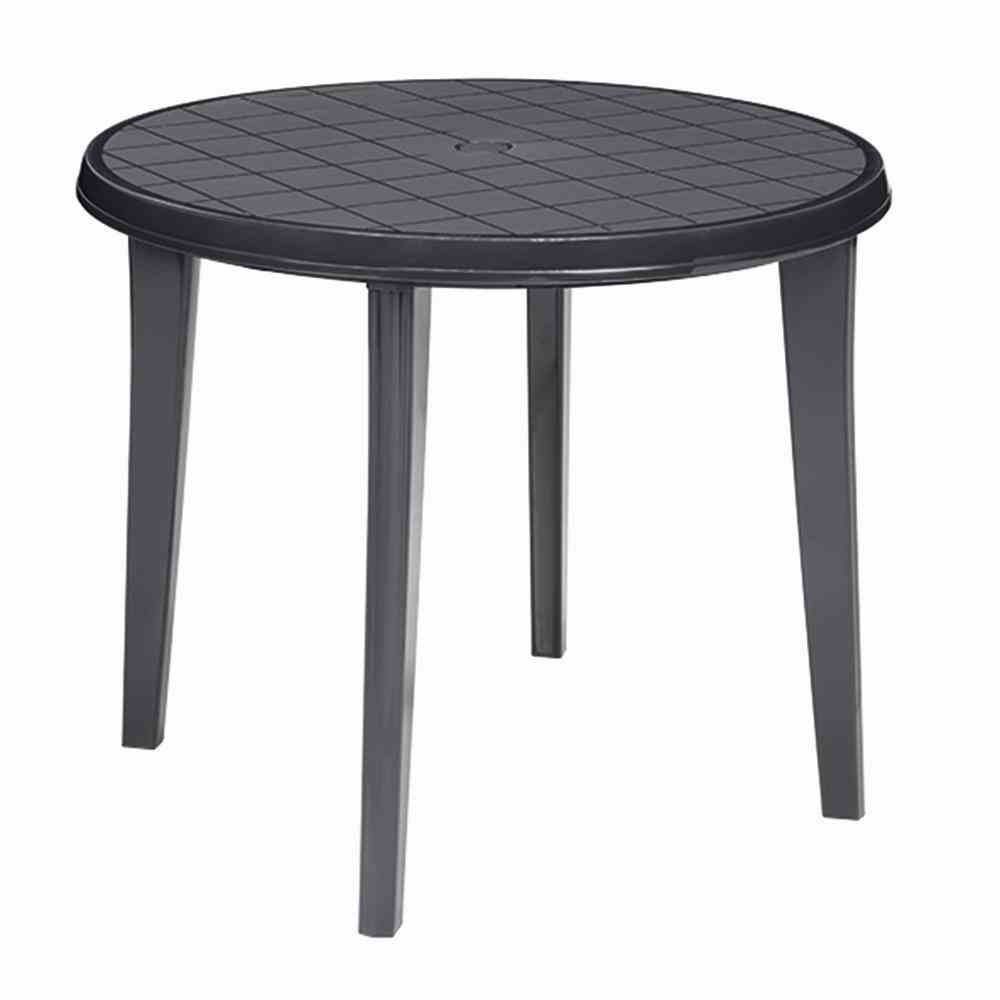 Jardin Gartentisch Tisch Lisa 90 cm rund, graphit Vollkunststoff