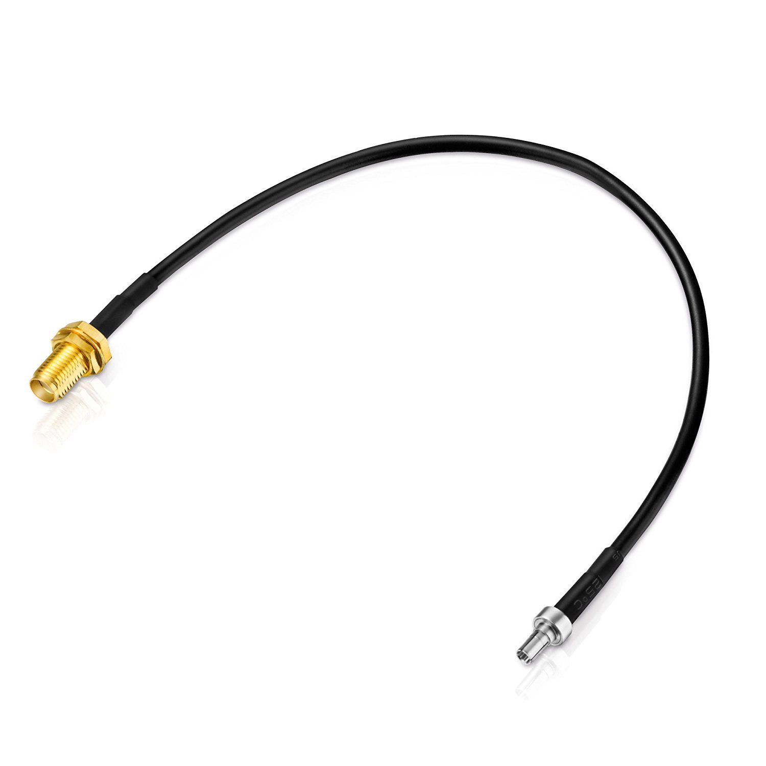 conecto 20 cm Pigtail CRC9-Stecker gerade / SMA-Buchse Adapter-Kabel für Anten SAT-Kabel