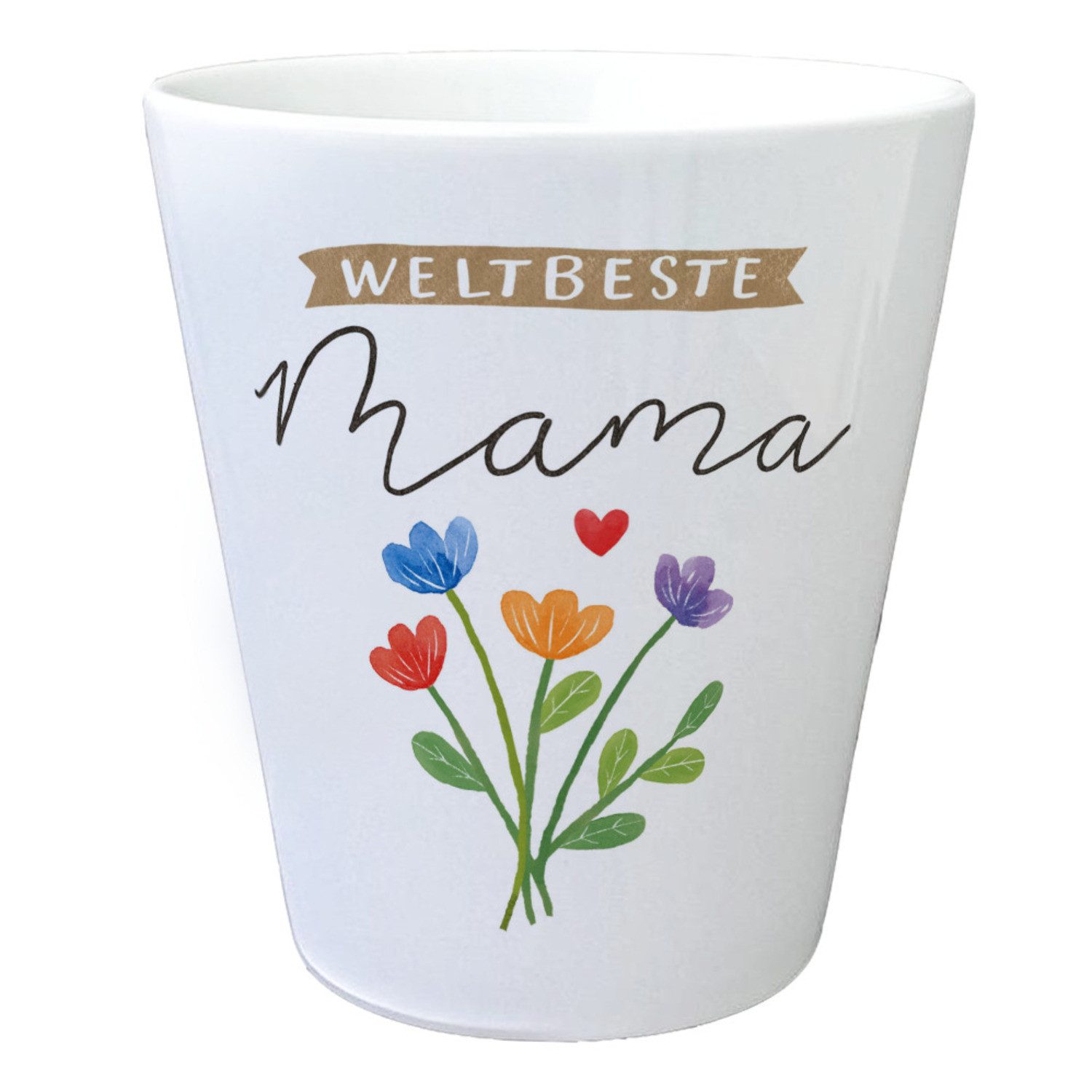 Blumentopf Blumenstrauß Blumentopf mit Spruch Weltbeste Mama
