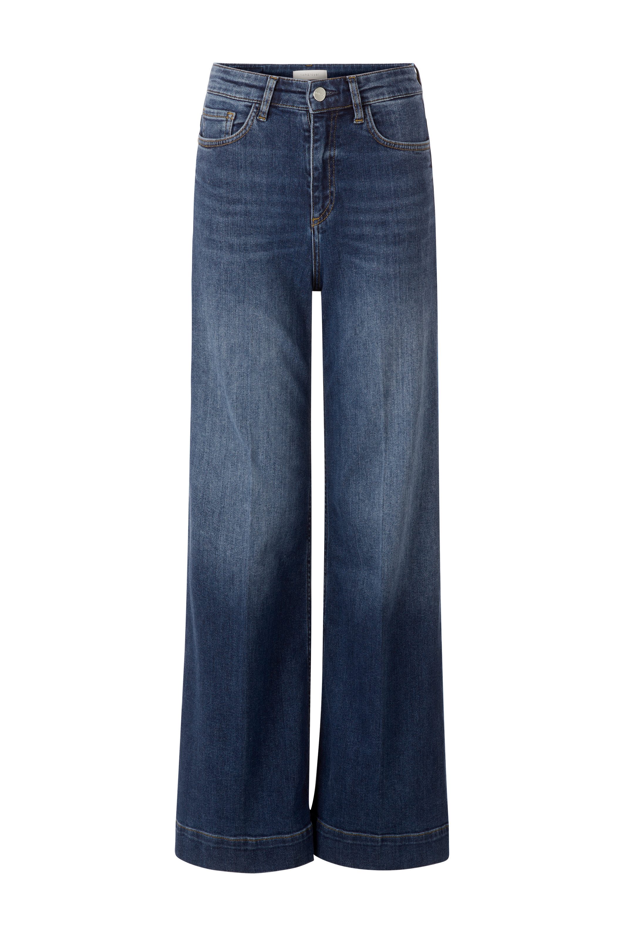 RICHROYAL Weite Jeans NOS MR SC F Blue Hoher Bund, weites Bein, dezente Waschung