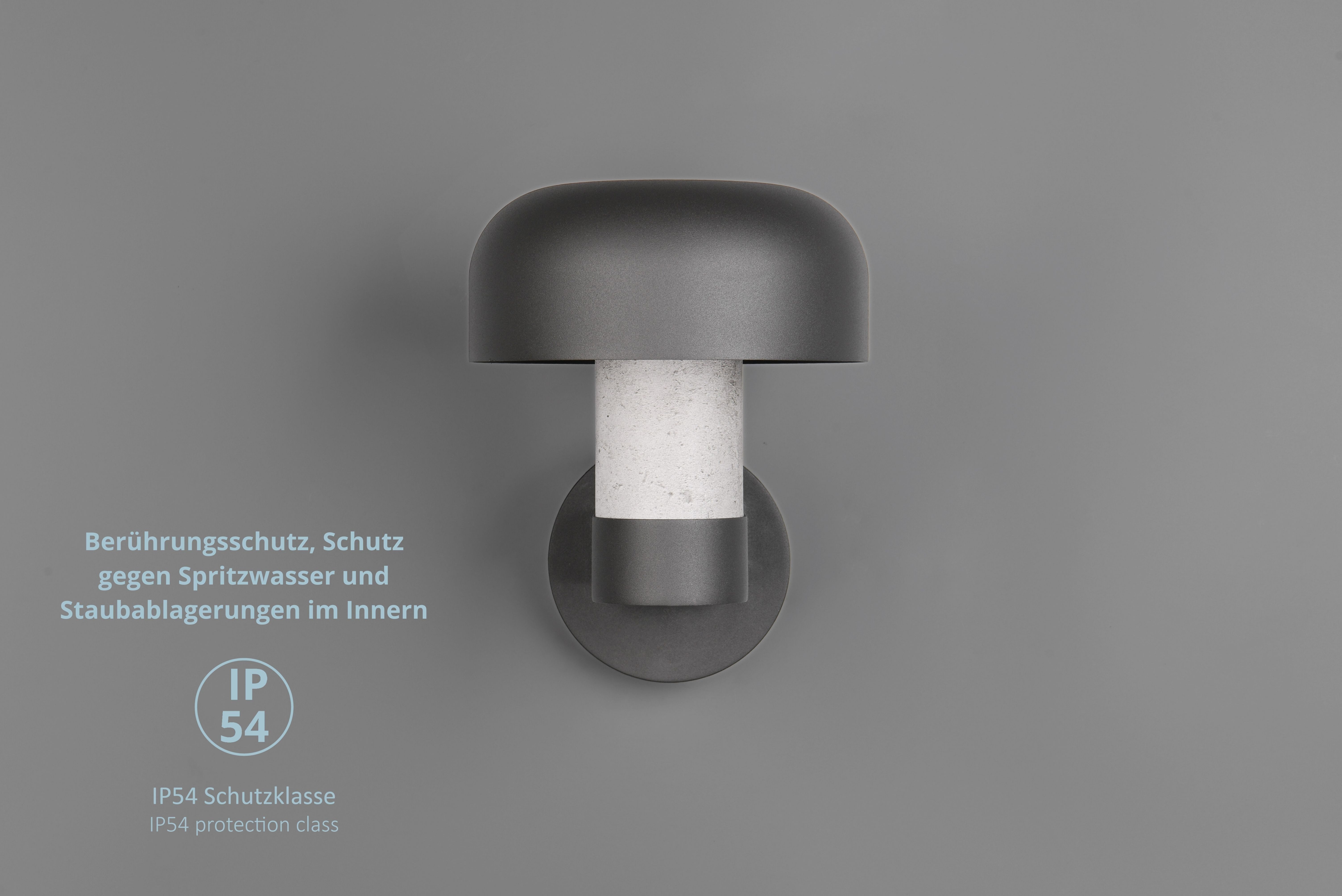 lightling Außen-Wandleuchte Asher, inkl. Bewegungssensor, ohne Leuchtmittel, Druckguss Aluminium, Wandmontage, exkl. 1 x E27 max. 10W