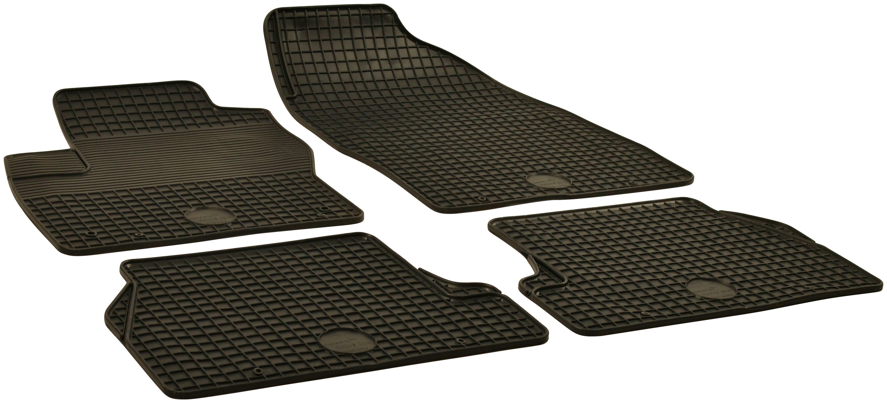 WALSER Passform-Fußmatten (4 St), für Focus 04/2005-09/2013 Ford