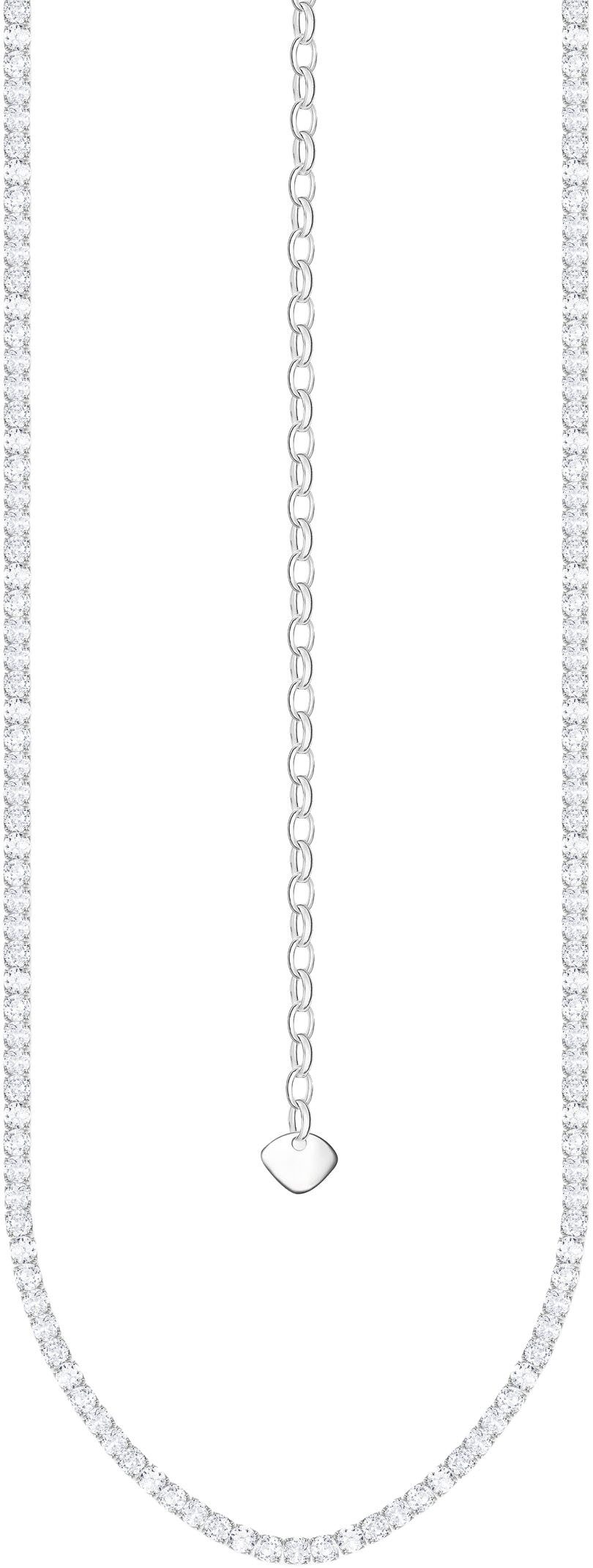 THOMAS SABO Kette ohne Anhänger Kette in Tenniskettengliederung mit Steinen, mit Zirkonia (synth)