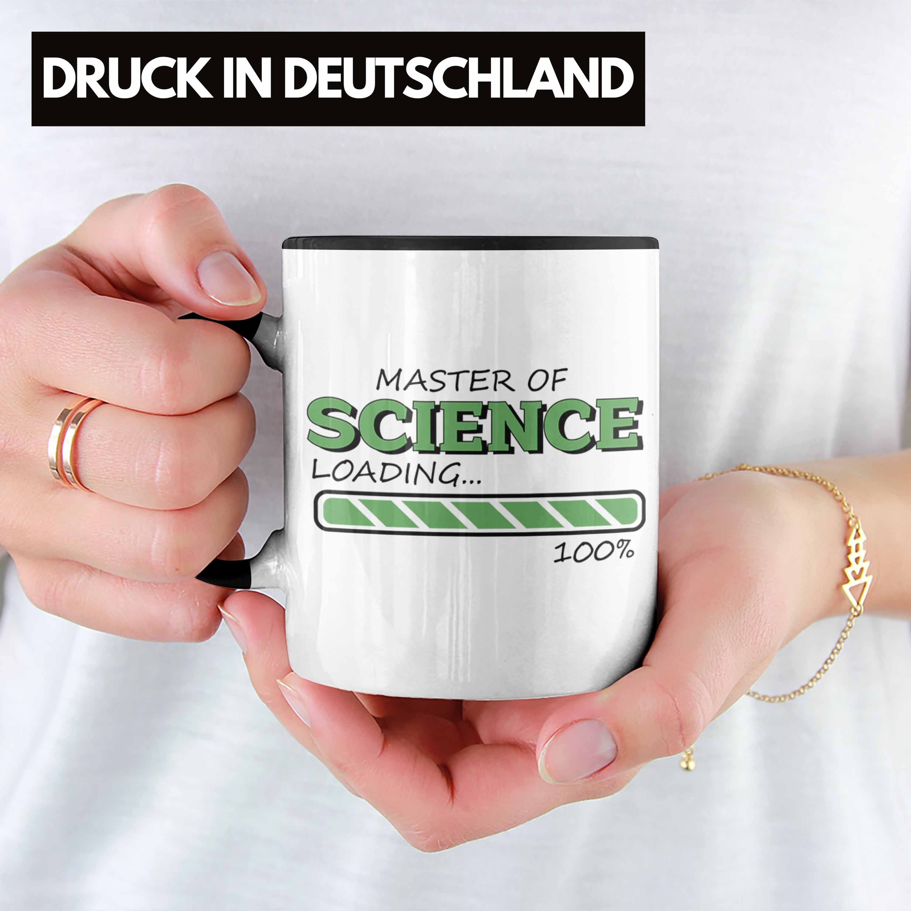 Trendation Tasse Lustige Tasse "Master Science - Absolvent Schwarz für Loading" Geschenkidee Of
