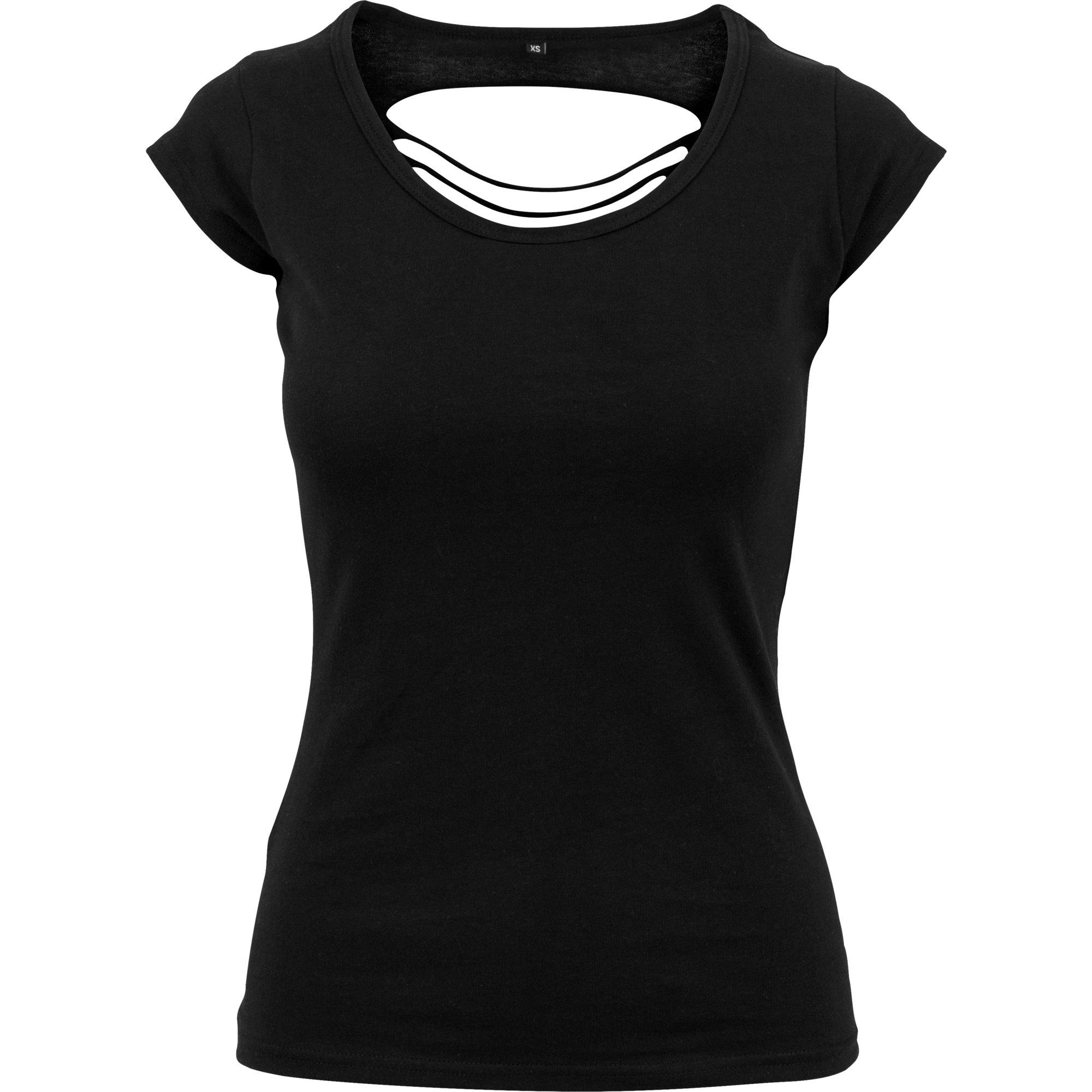 WITORU T-Shirt 1er/2er Pack - Nackenfreies Damen Shirt für Frauen und Mädchen (1-tlg) - 100% Baumwolle, offener Rücken