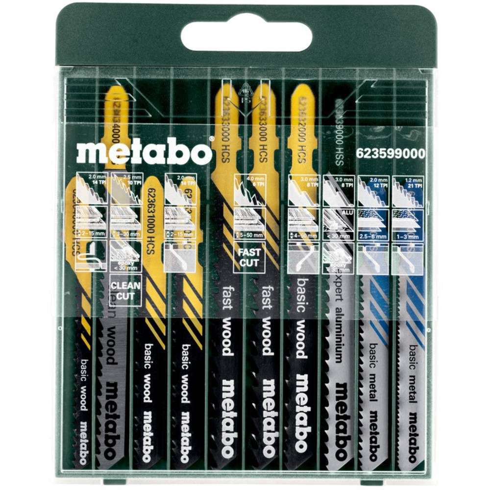 metabo Stichsägeblatt 10-teiliges Stichsägeblattsortiment 623599000
