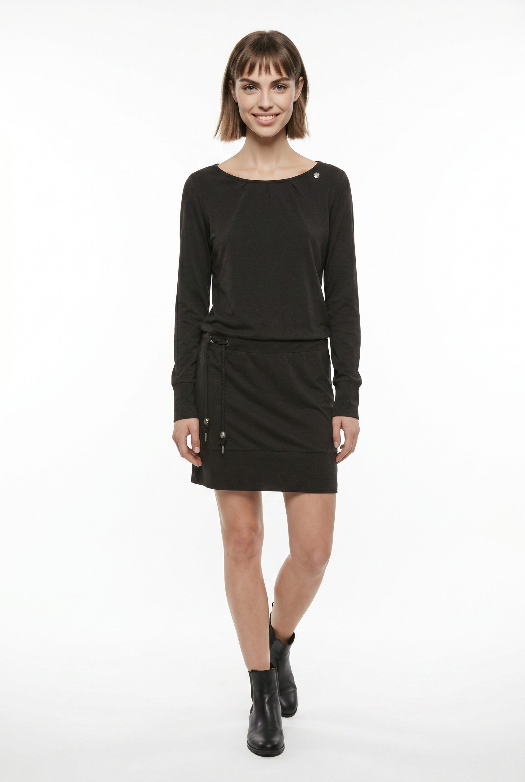 Ragwear Jerseykleid ALEXA lockere Passform, kniefreie Länge, mit Rundhalsausschnitt, Langarm – Bild 4 von 5