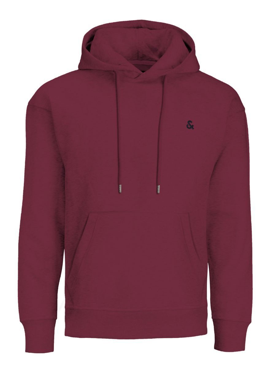 Jack & Jones Hoodie Herren Pullover Sweater Schwarz Rot JJESTAR ROOF SWEAT