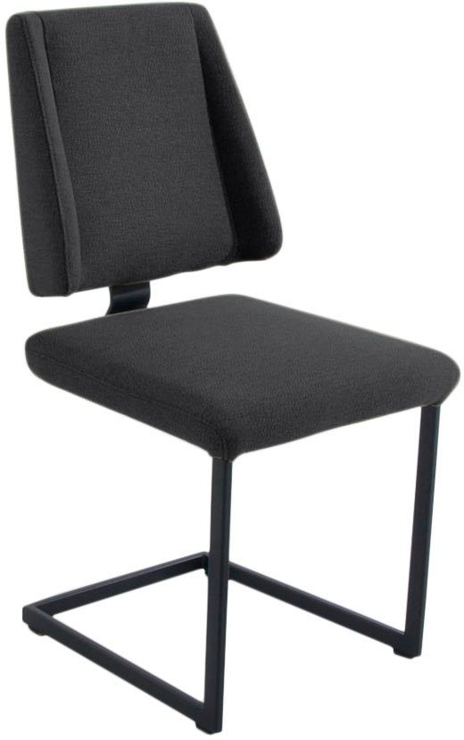 K+W Komfort & Wohnen Freischwinger Longbeach (1 St), mit Gestell und Abstandshalter in Metall schwarz Struktur, Sitzkomfort