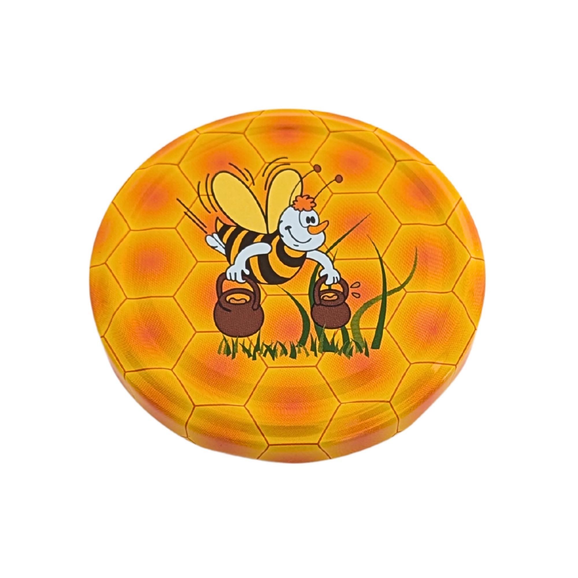 BIENEN SCHMIDT Einmachglas 60x Ersatzdeckel Schraubdeckel für 500g Twist Off Glas 82mm, (60 Stk), Metalldeckel, Dichtungsdeckel, Deckel für Einmachgläser