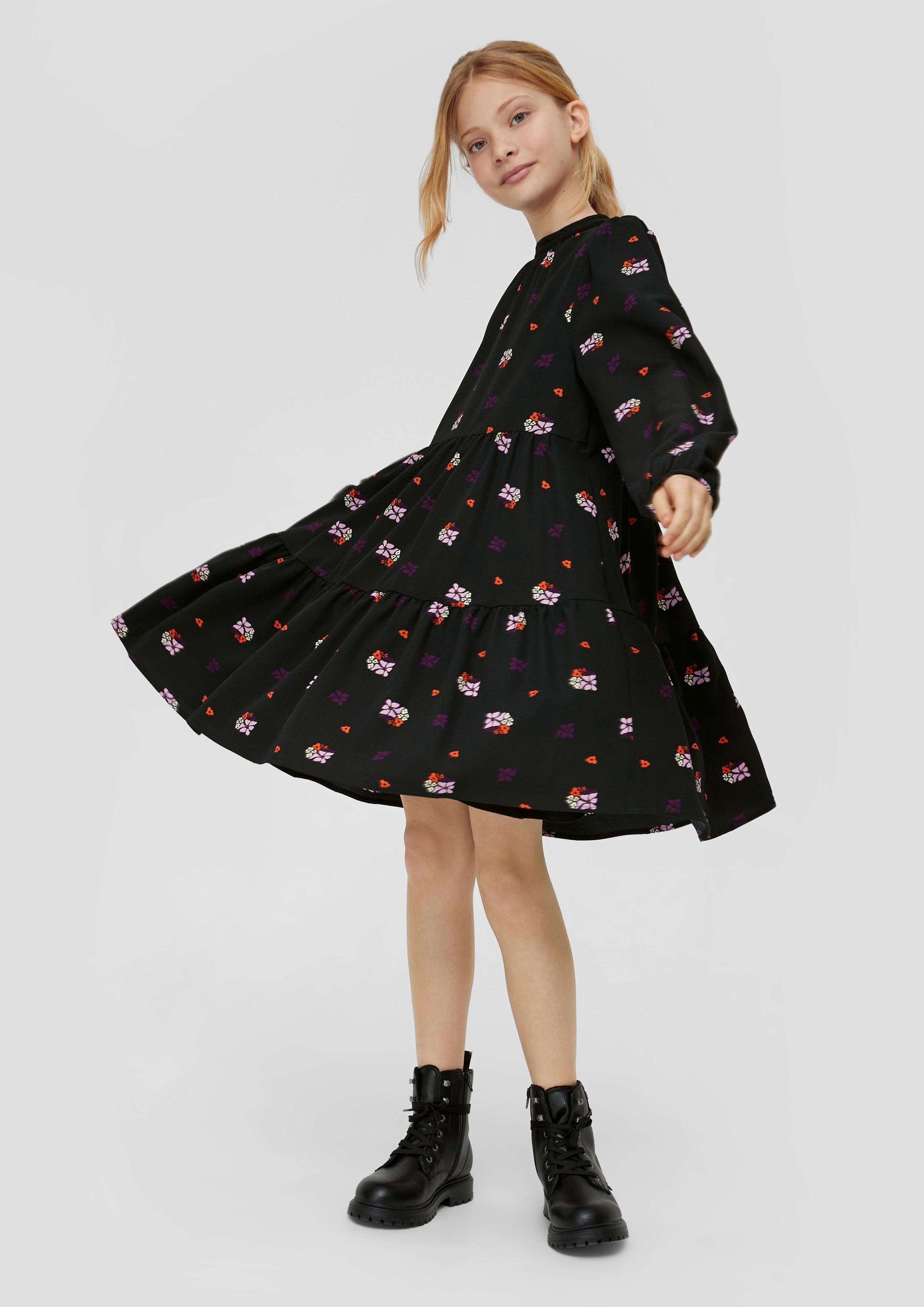 s.Oliver Minikleid Crêpe-Kleid mit Raffung Raffung günstig online kaufen