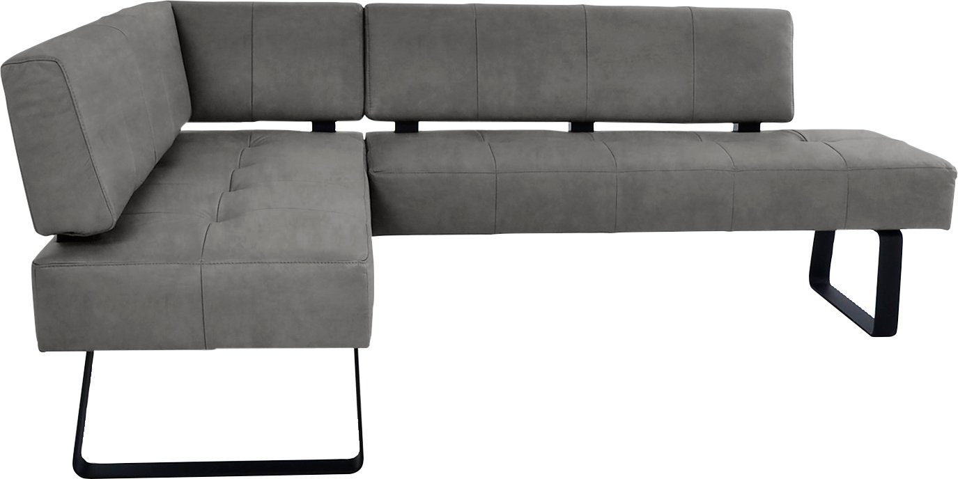 K+W Komfort & Wohnen Eckbank Spider II, Sitzsteppung, bequem durch Sandwichbauweise, 2 Stellmaße