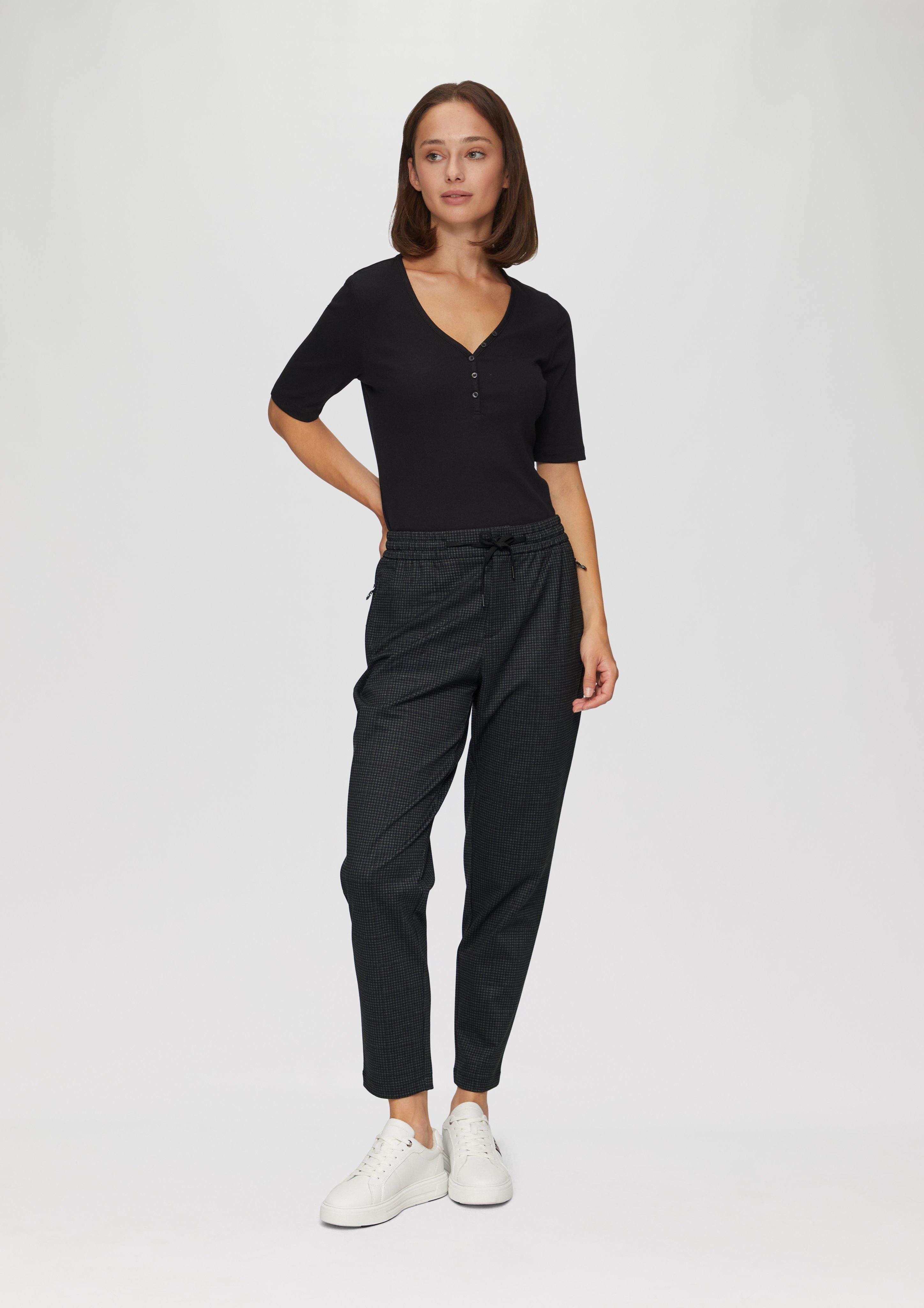 s.Oliver 7/8-Hose Relaxed: Jogpant in Karo-Optik günstig online kaufen