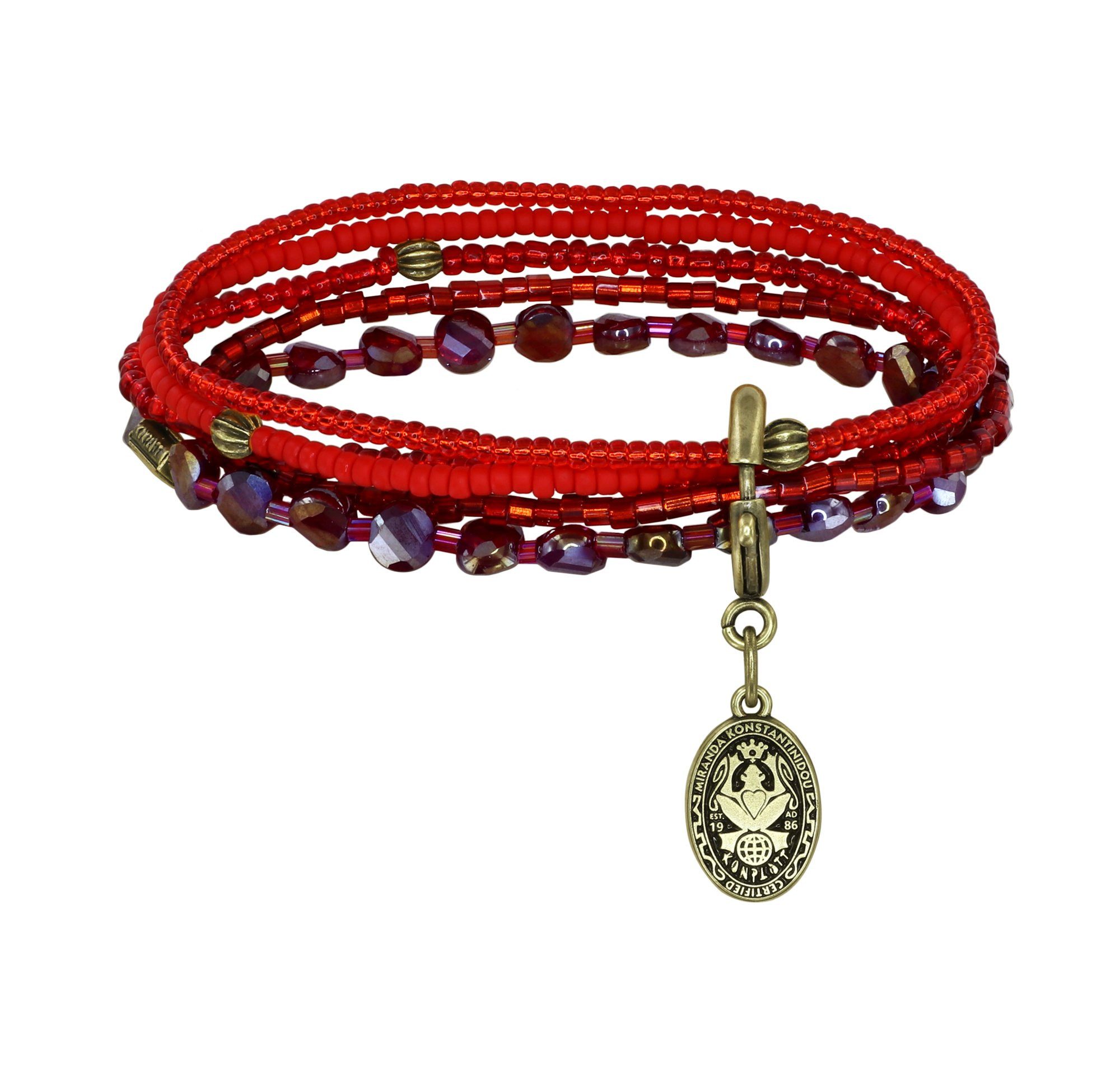 KONPLOTT Armband KONPLOTT Armband Petit Glamour d´Afrique antik Messing rot orange