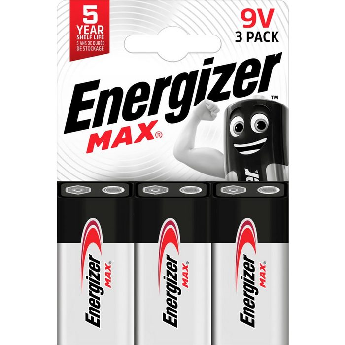 Energizer 3er Pack Max E-Block 9V Batterie (3 St)