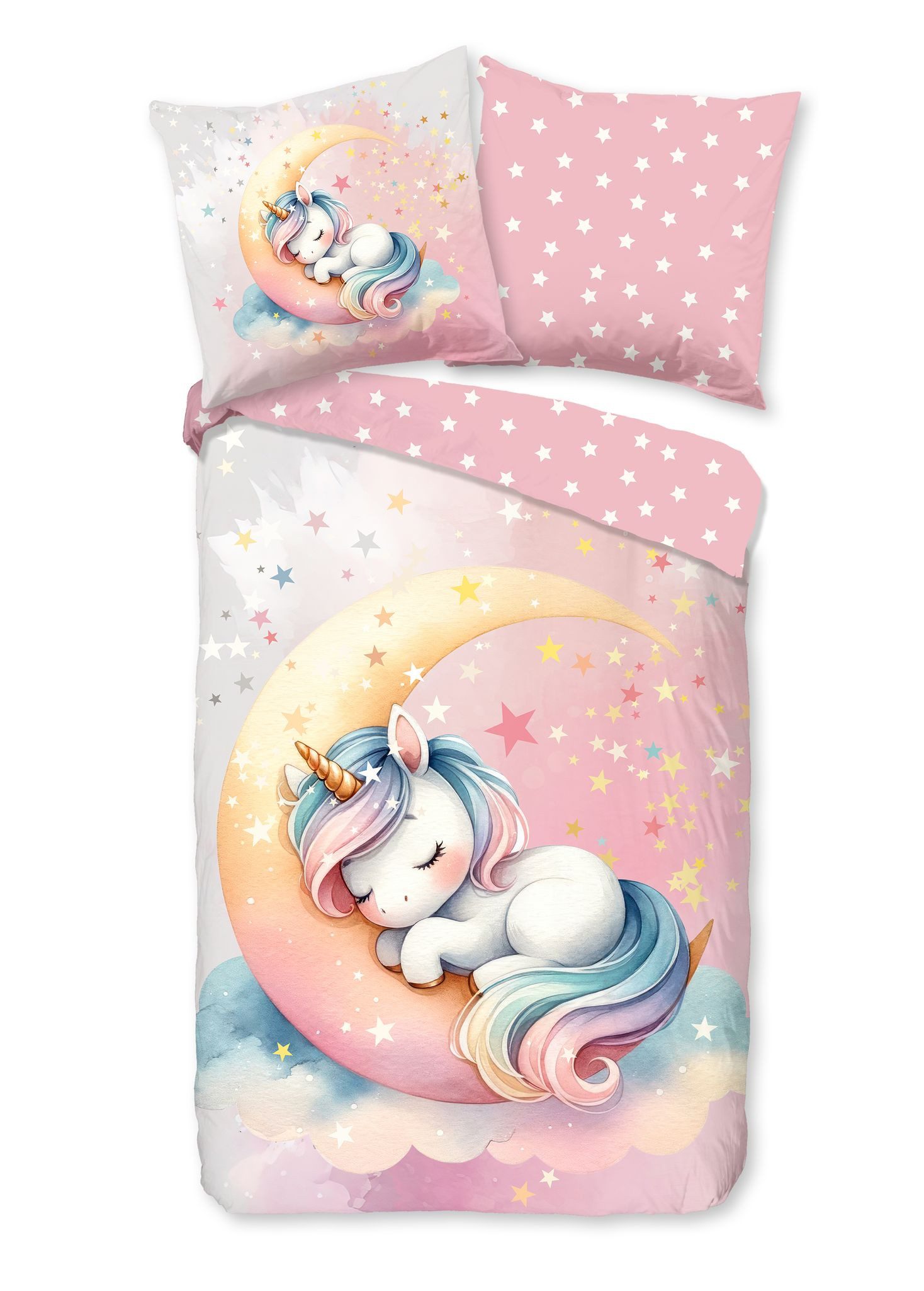 good morning Kinderbettwäsche 135x200cm Einhorn Molly, günstig online kaufen