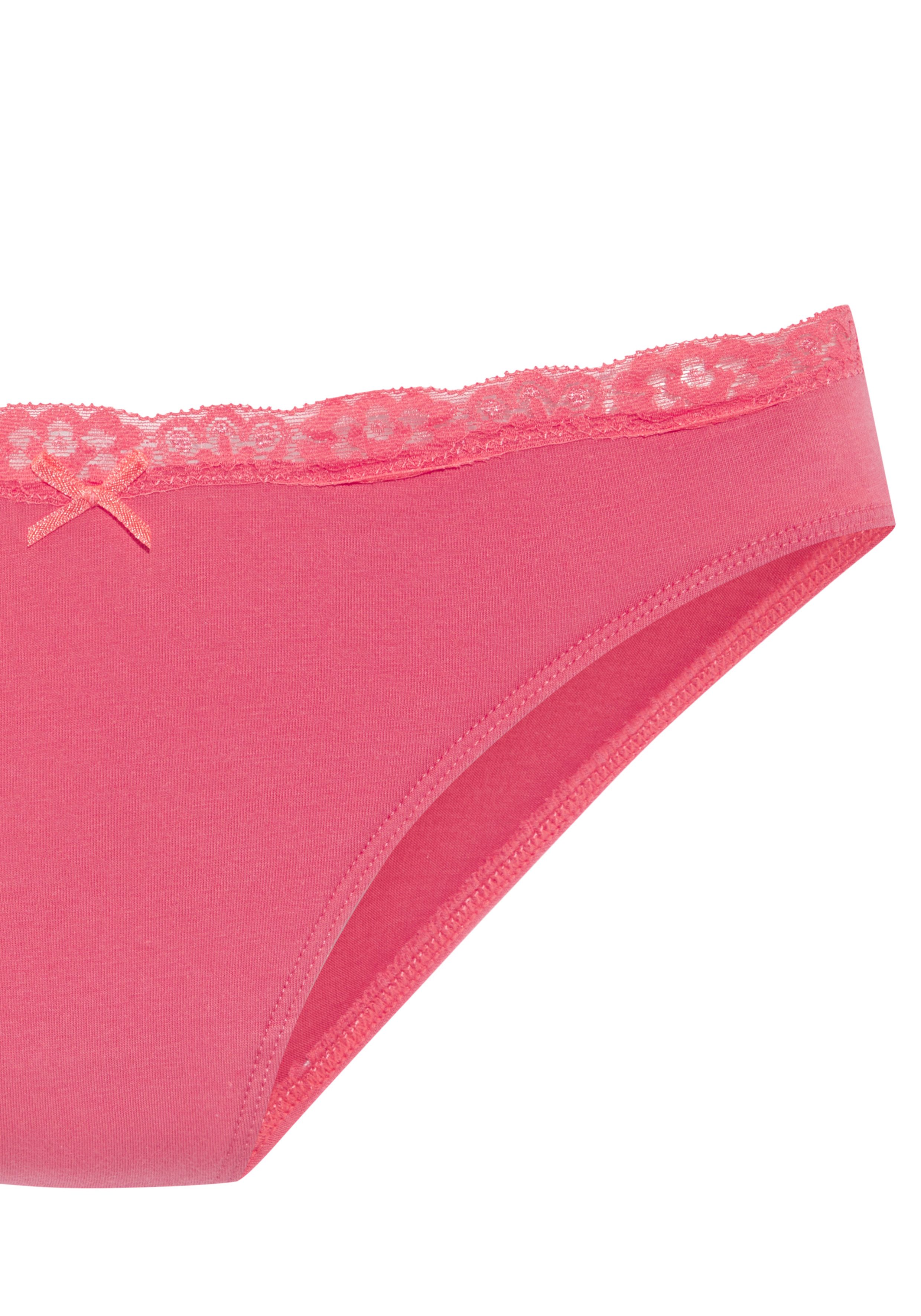 LASCANA Bikinislip (Packung, 4-St) aus elastischer Baumwolle, in schöner Box