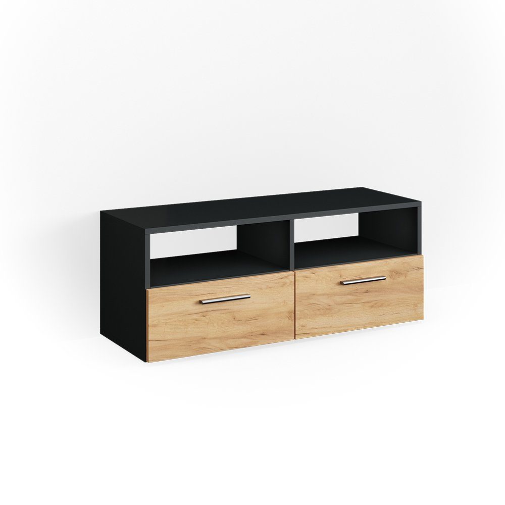 Vicco Lowboard Diego, Anthrazit/Goldkraft Eiche, 95 x 38 cm günstig online kaufen