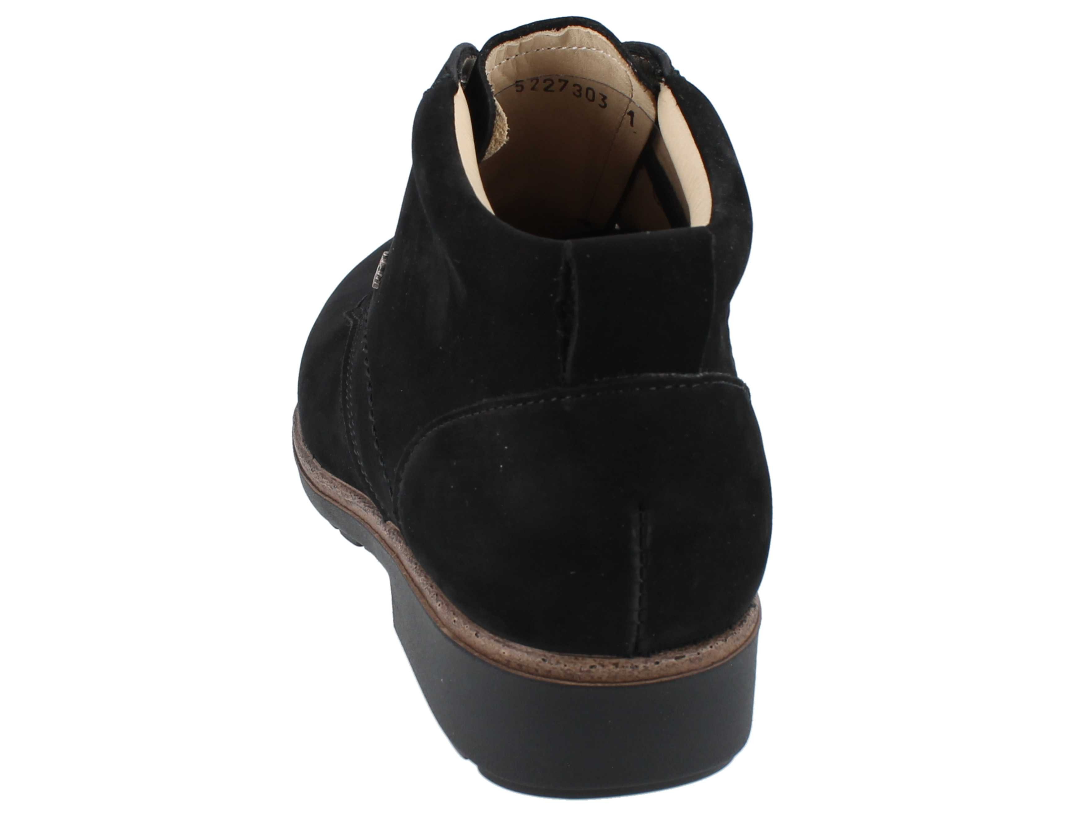 Finn Comfort FINN COMFORT Cranston Damen Schnürer knöchelhoch schwarz Nubukleder - Stiefel Wechselfußbett