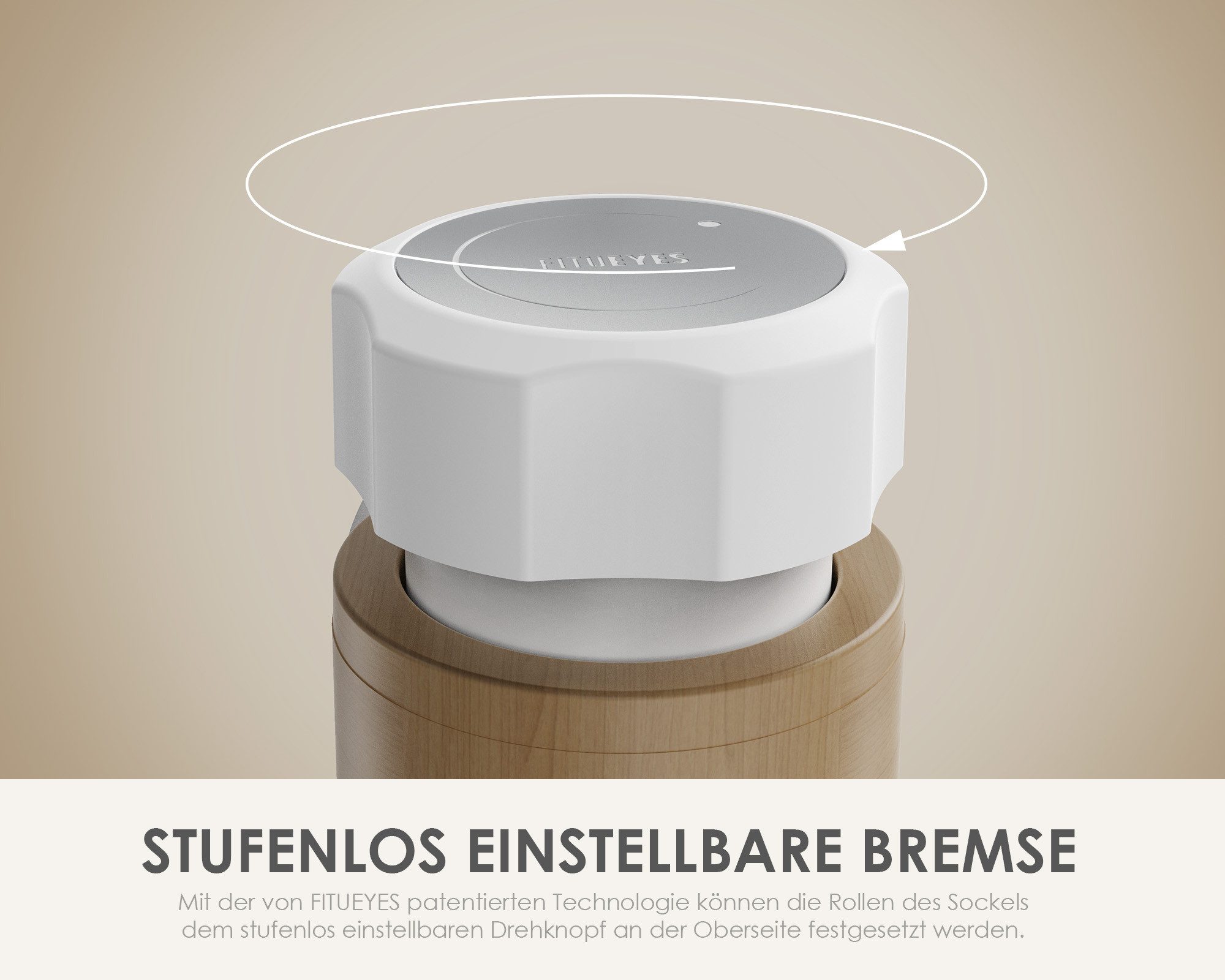 FITUEYES TV-Ständer, (bis 48,00 Zoll, Mobiler TV Stand mit Rollen, 90° Bildschirmdrehung)