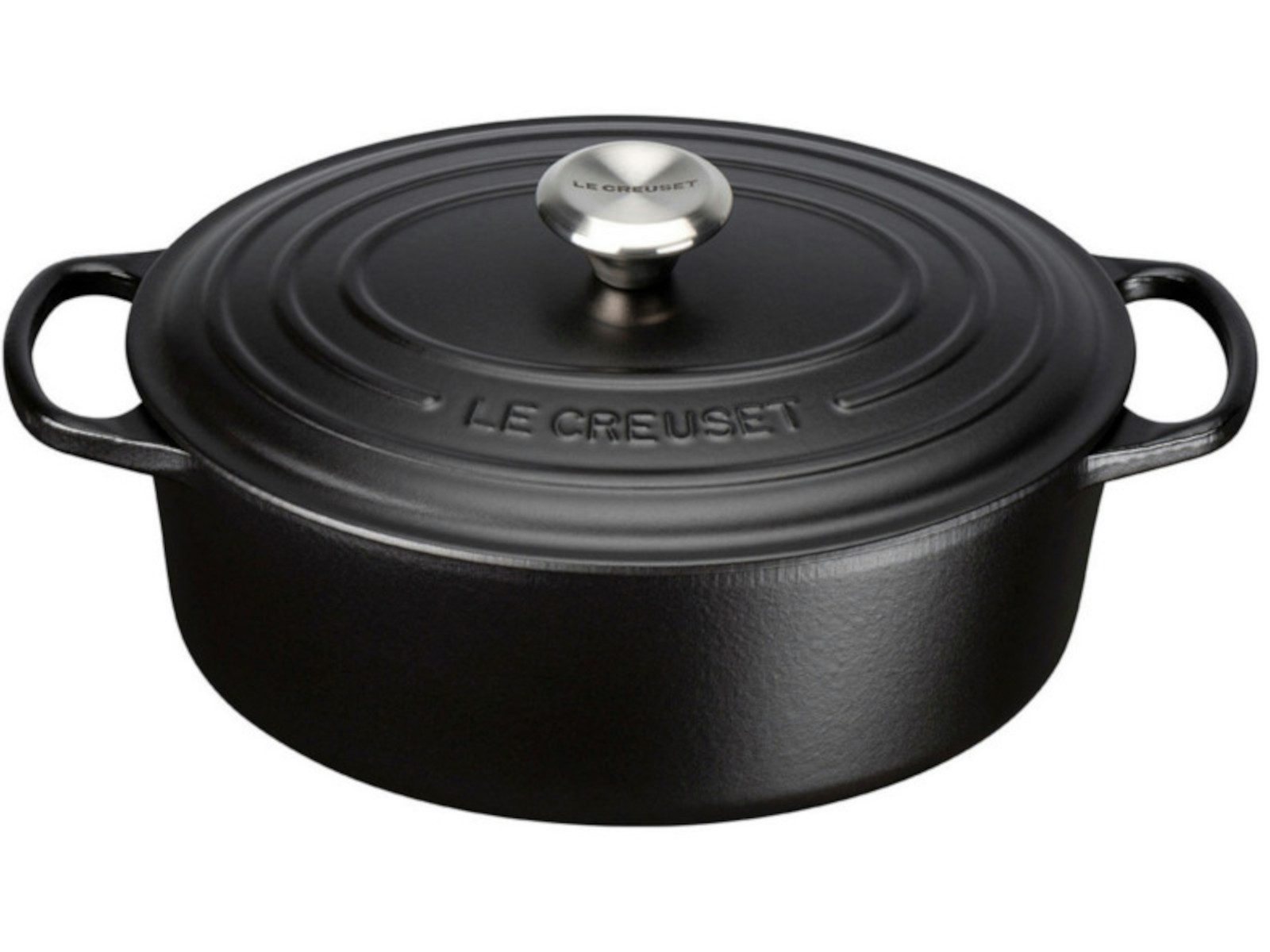 LE CREUSET Кастрюли жаровни Creuset Кастрюли жаровни Signature oval schwarz 31 cm, Gusseisen