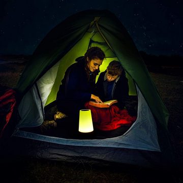 HYTIREBY Nachttischlampe Touch-Lampe, tragbare Tisch-Nachttischlampen mit Sensorsteuerung, 5-stufig dimmbares warmweißes Licht und 13 Farbwechsel-RGB