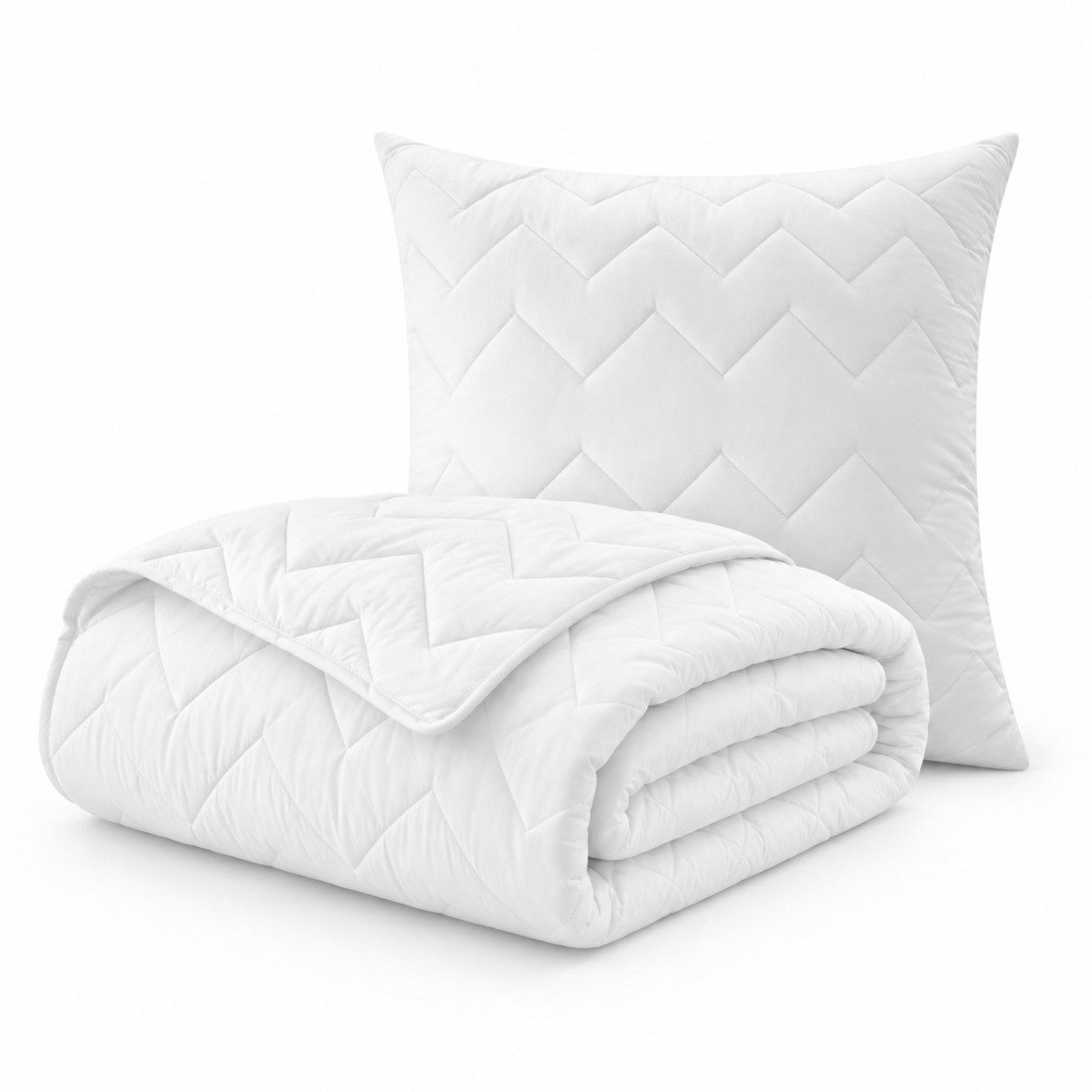 SEI Design Einziehdecke Mikrofaser Bett-Set Steppdecke + Kissen Sommer 135x200 + 80x80, Füllung: Polyester, kochfest