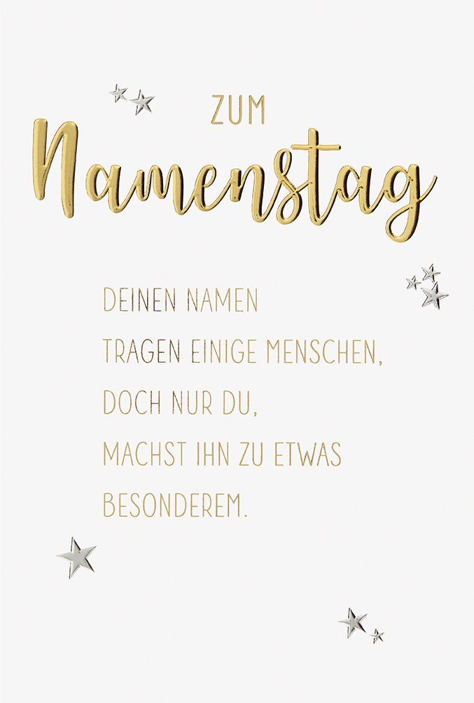 BSB Grußkarten Namenstag - Glückwunschkarte im Format 11,5 x 17 cm mit Briefumschlag