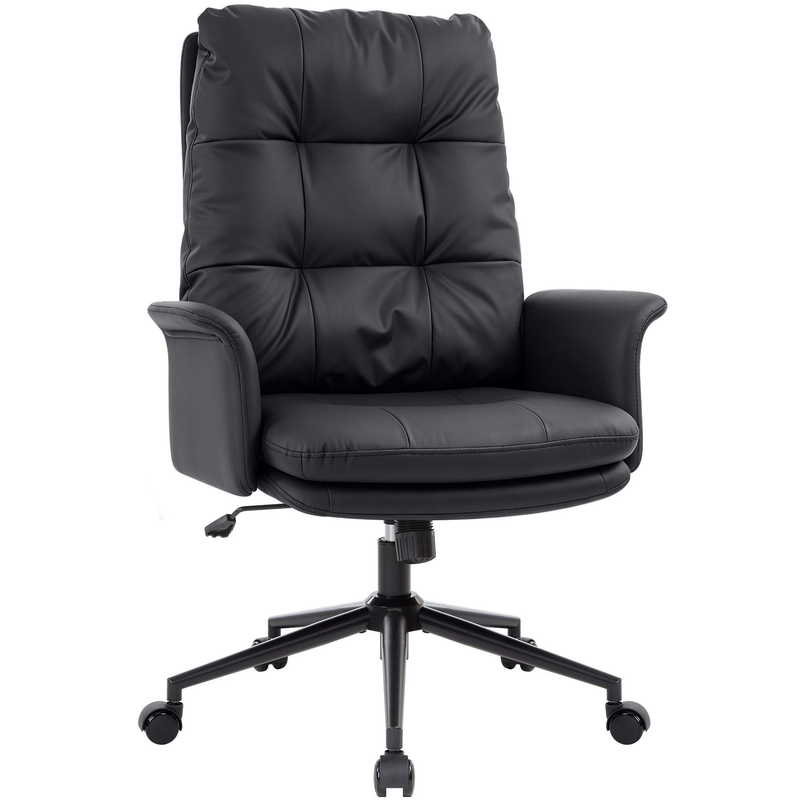 IWMH Chefsessel Ergonomisch Bürostuhl mit hoher Rückenlehne (Kunstleder Gaming Stuhl), Höhenverstellbar Drehstuhl für Arbeitszimmer Homeoffice