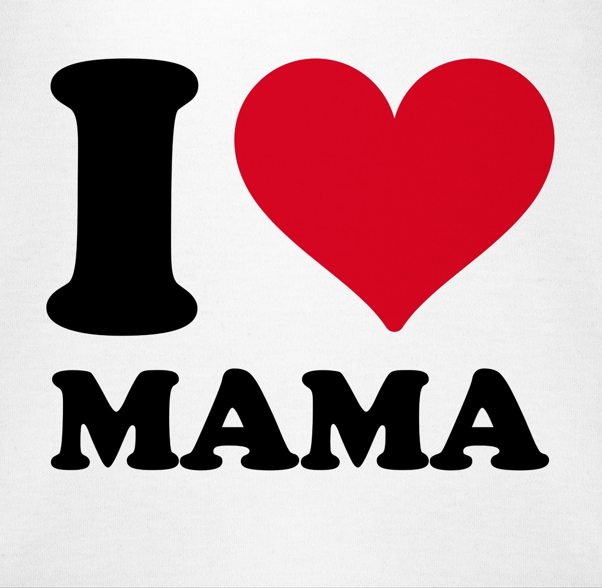 Shirtbody Muttertagsgeschenk 1 Mama Weiß Love Shirtracer (1-tlg) I