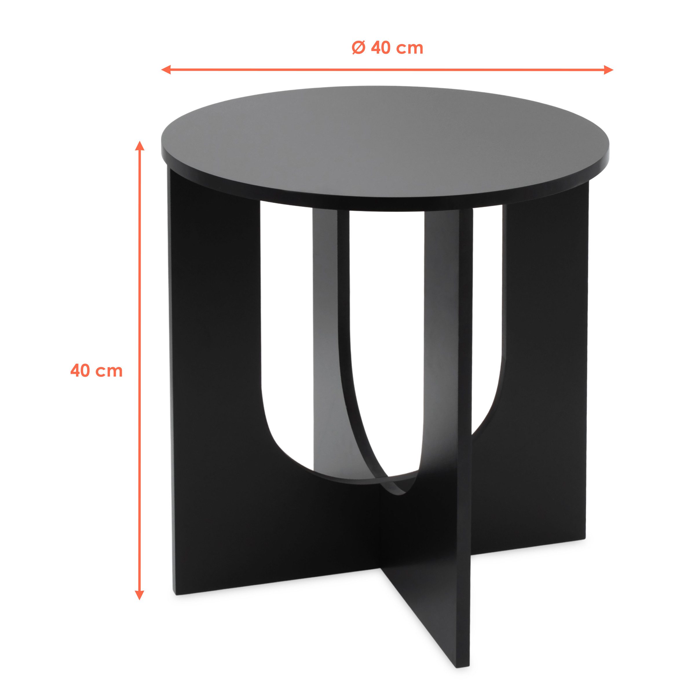 Spetebo Beistelltisch Design Holz Beistelltisch mit runder Tischplatte 40 c günstig online kaufen