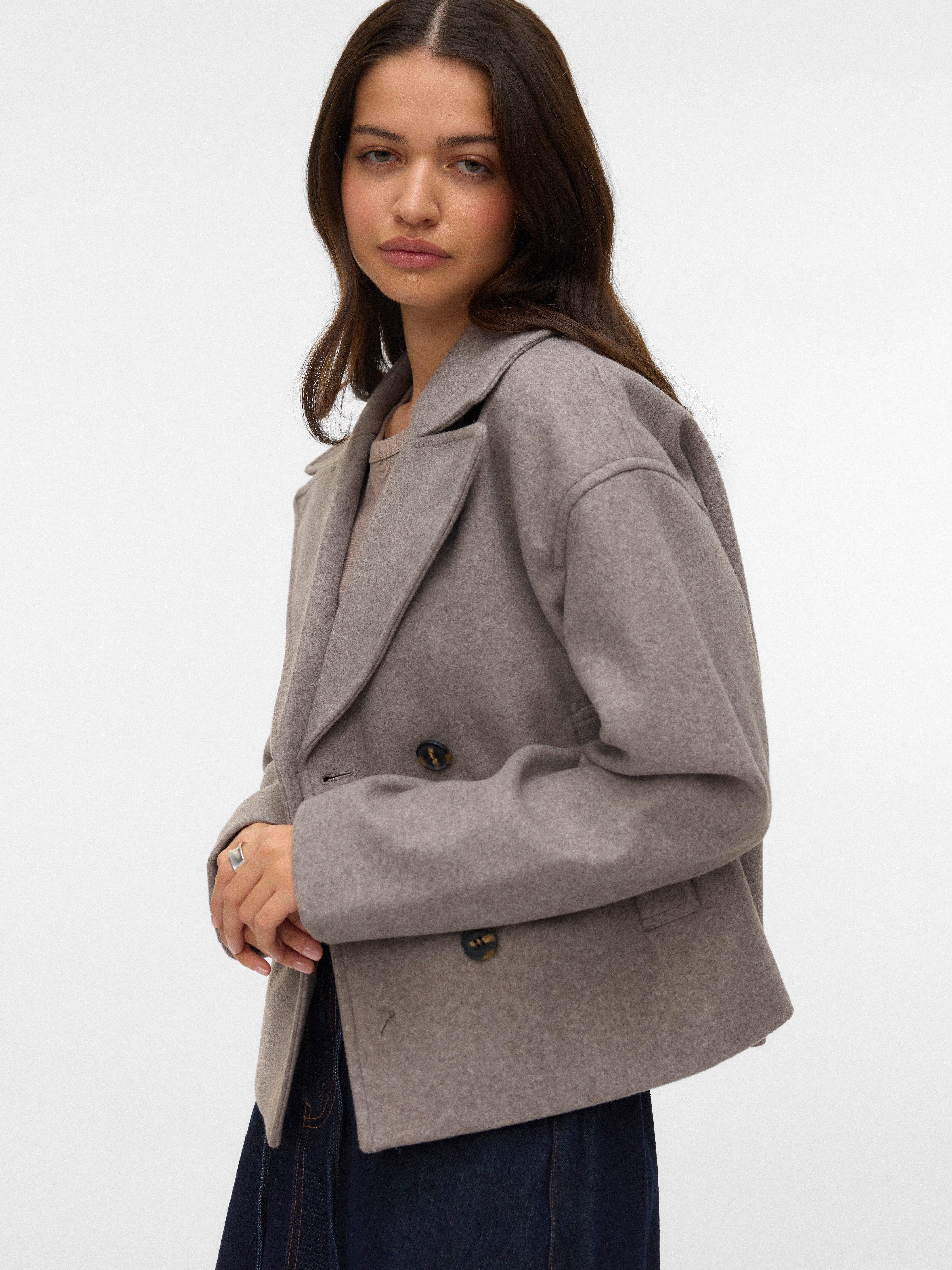 Vero Moda Cabanjacke VMVINCELINE SHORT JACKET NOOS mit Knopfleiste günstig online kaufen