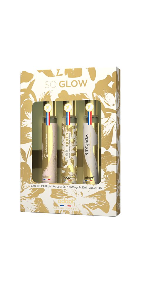 adopt Eau de Parfum adopt SO GLOW 3 er Set, 3 x 30 ml Eau de Parfums für Damen