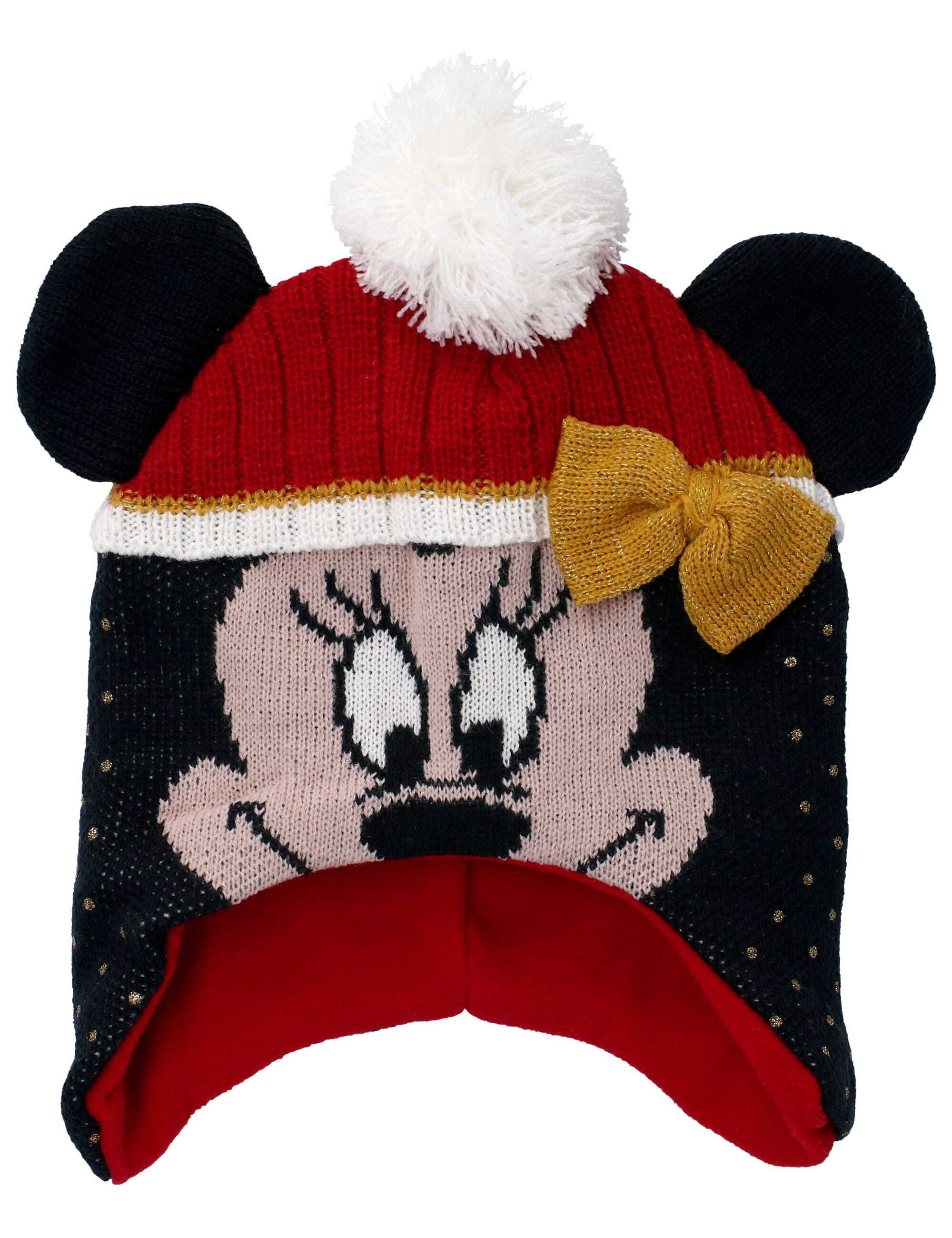 Disney Erstlingsmütze Wintermütze Minnie Mouse, Weihnachten, Schleife (Wintermütze, 1-St., einzel) Wintermütze