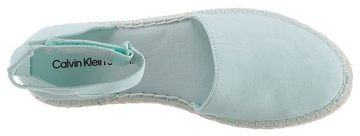 Calvin Klein Jeans EMMA 5C *I Espadrille Strandschuh, Sommerschuhe, Sandale mit Klettriemchen und Juteabsatz