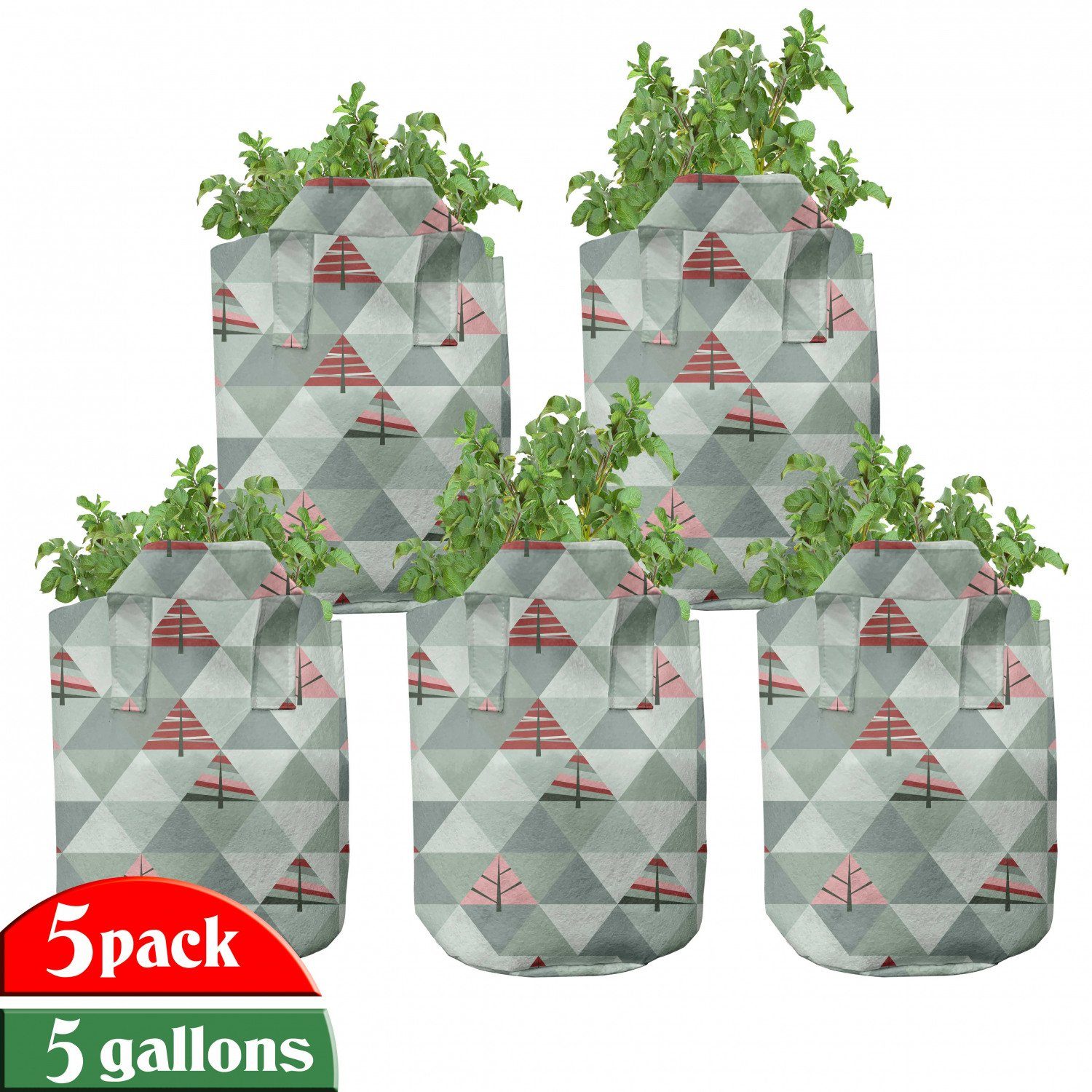 Abakuhaus Pflanzkübel hochleistungsfähig Stofftöpfe mit Griffen für Pflanzen, Baum Illustration von Triangles