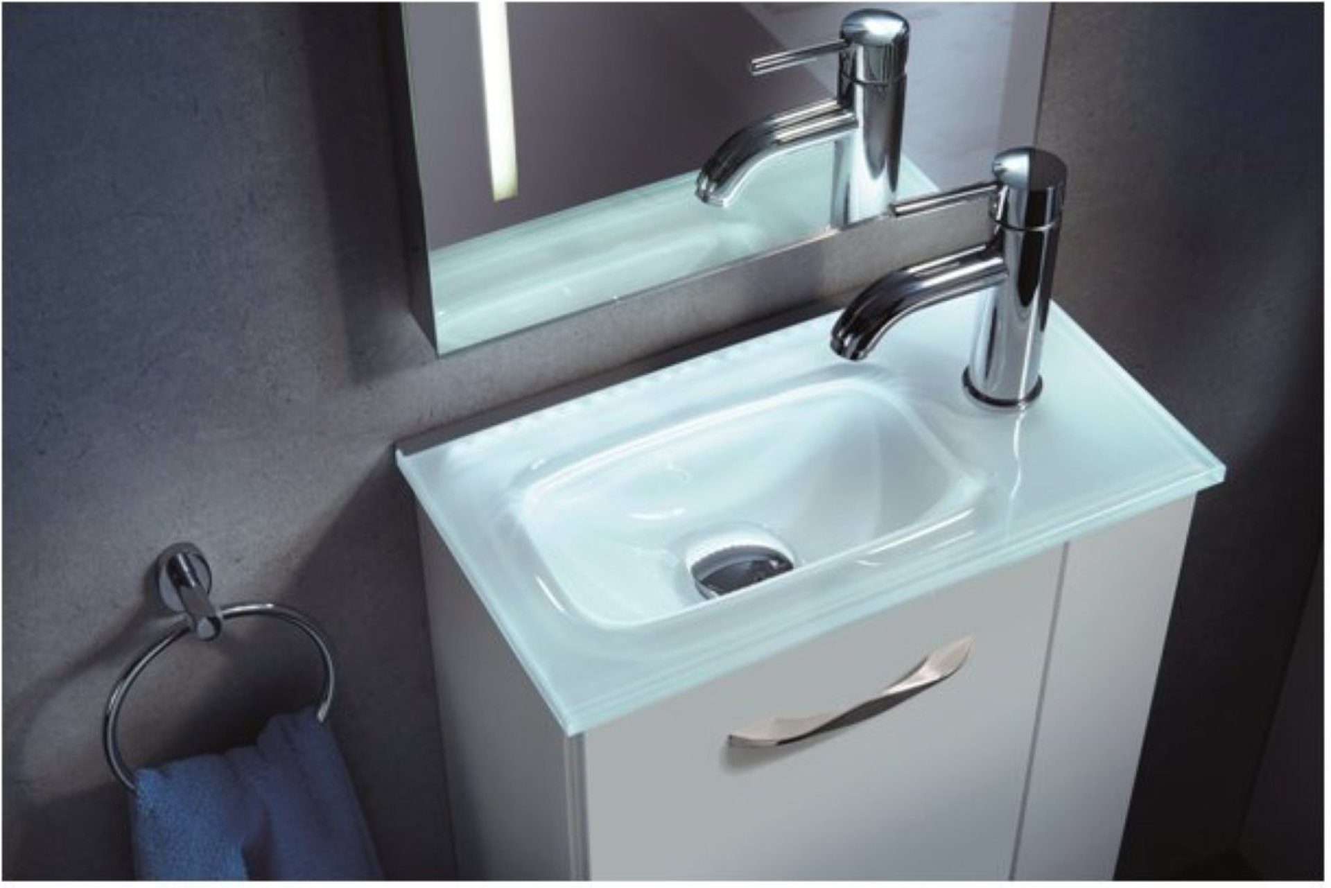 FACKELMANN Waschbecken LED-Waschbeckenbeleuchtung Mini Einbau-Set günstig online kaufen