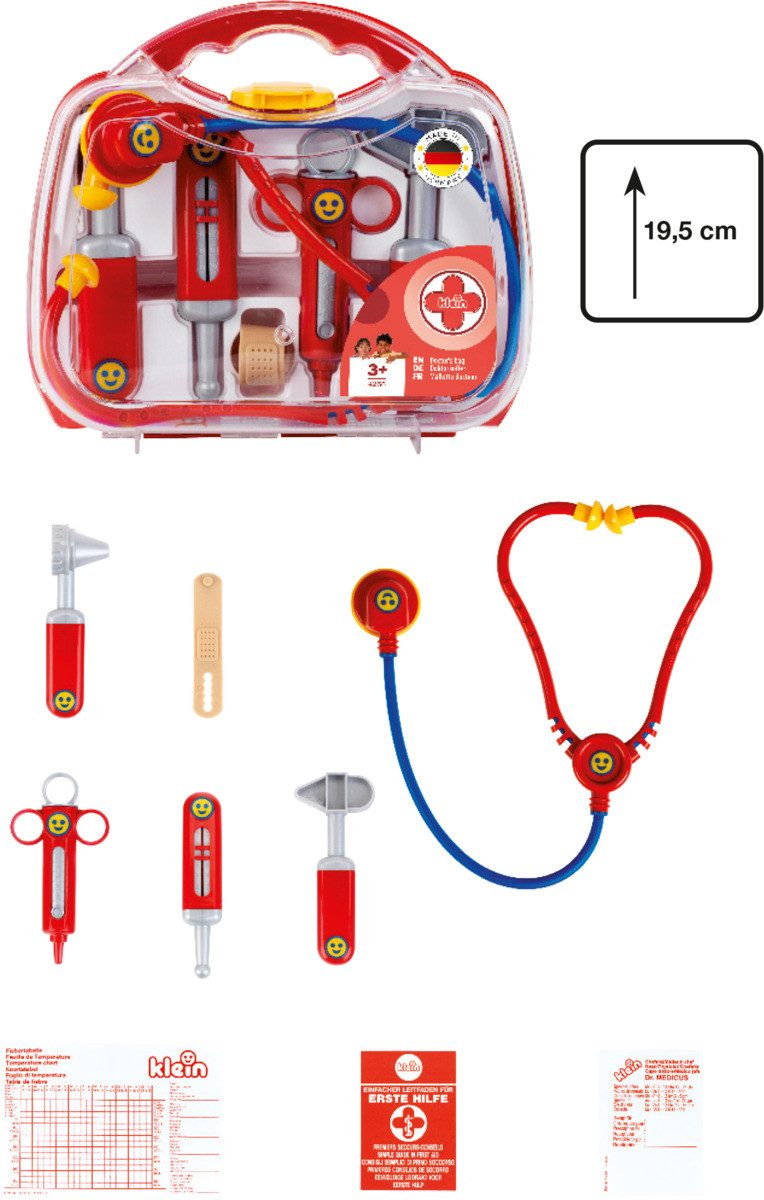 Theo Klein Spielzeug-Arztkoffer Kinder-Arztkoffer 21,5x20x9cm 10 Teile