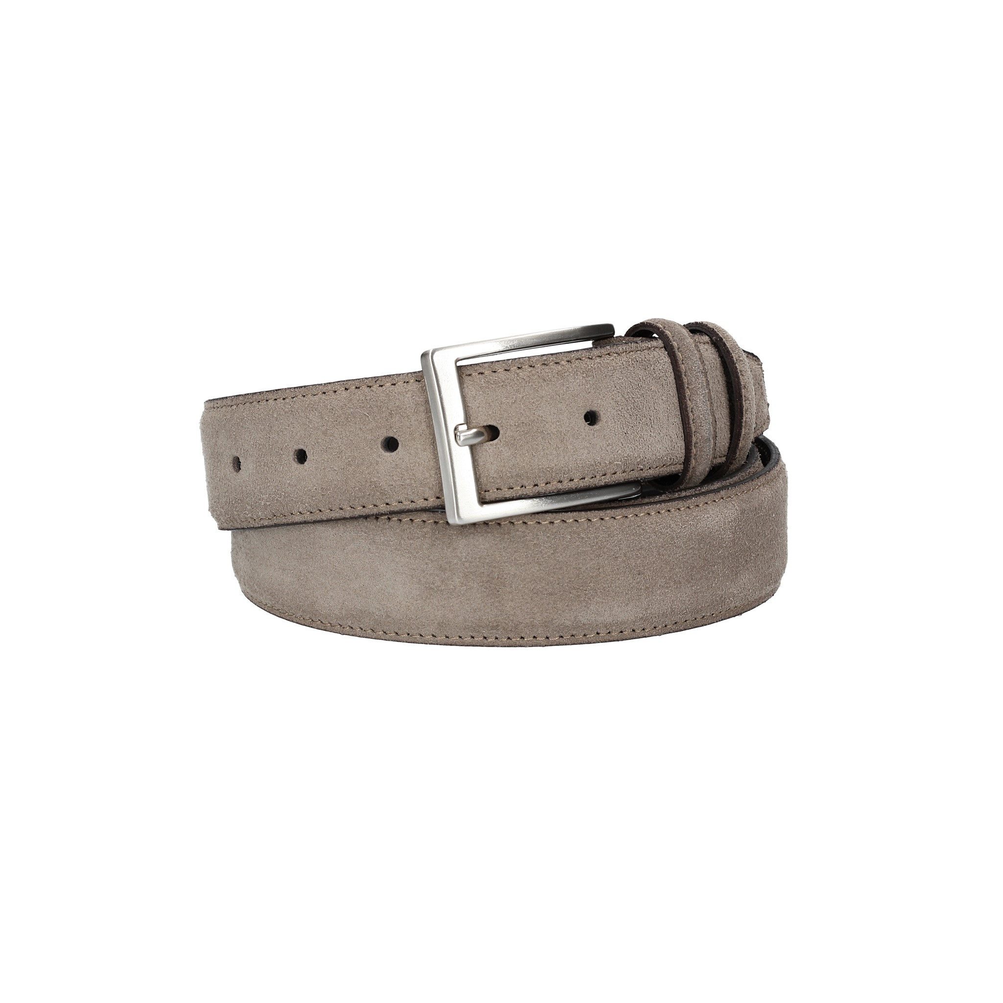 Leder Bazlen Ledergürtel Herren-, Anzugsgürtel 35mm Nappa abgenäht in Taupe günstig online kaufen