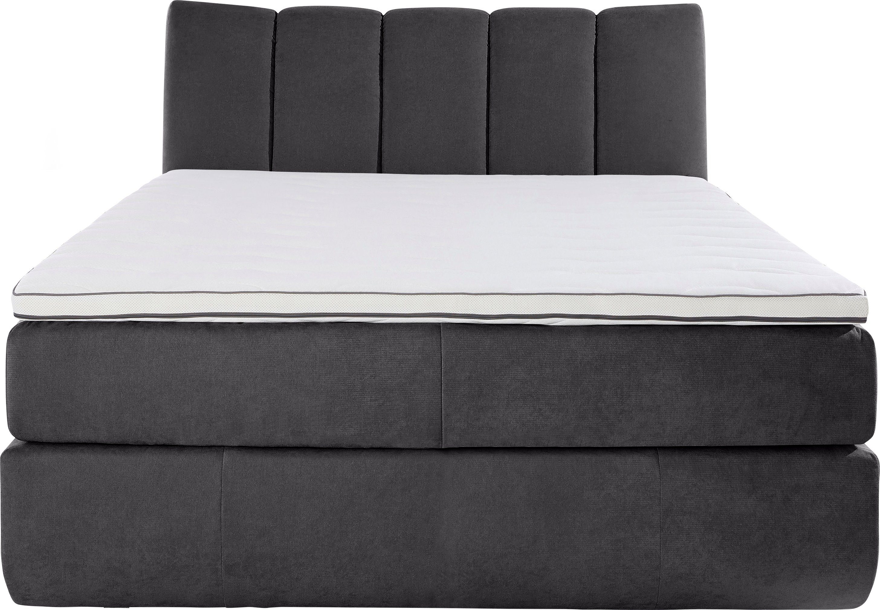 Home affaire Boxspringbett Océane, Bodenfrei- wirkt freischwebend, verschiedene Härtegrade (auch H4)